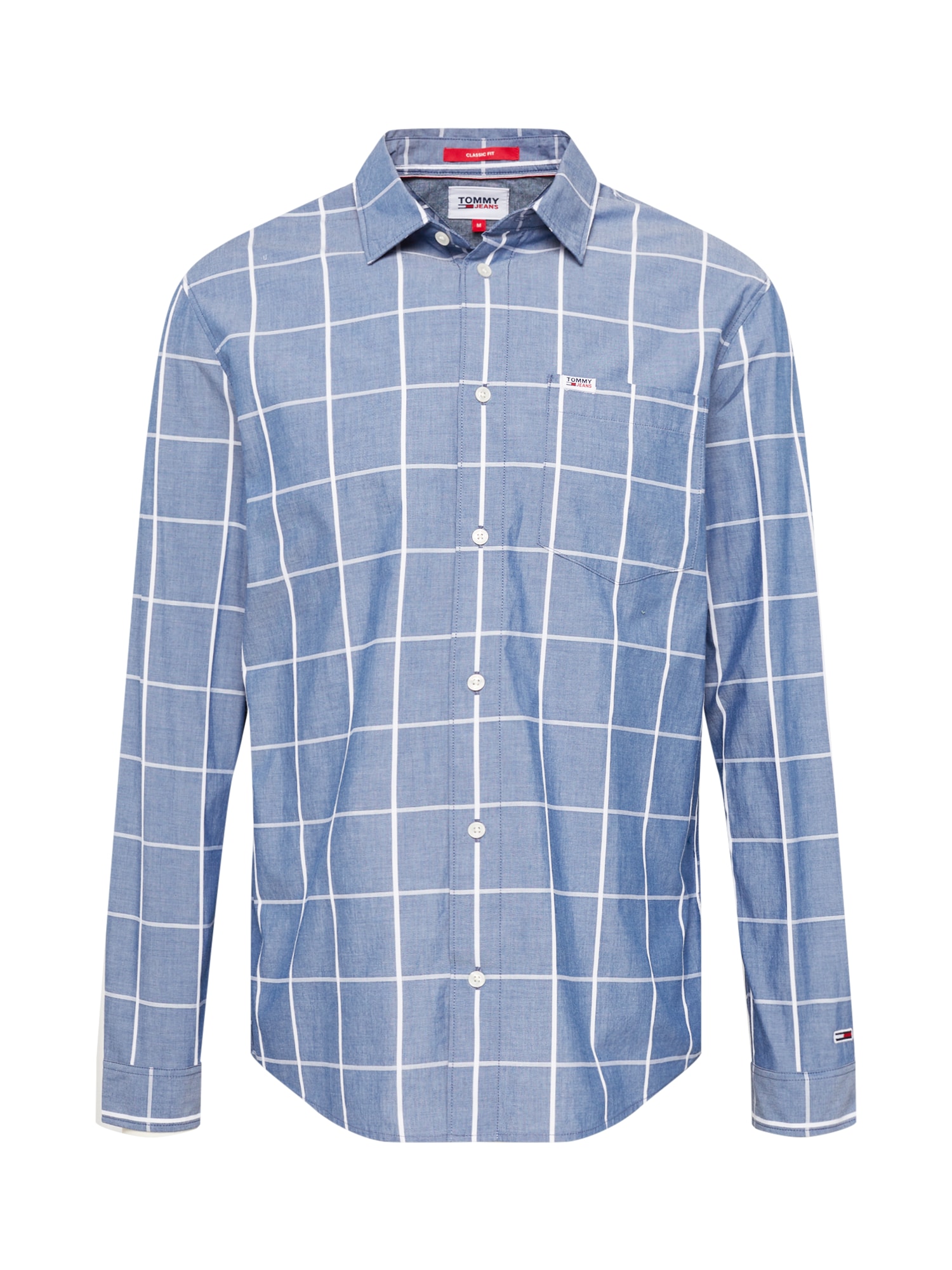 Tommy Jeans Srajca  mornarska / svetlo modra / rdeča / bela