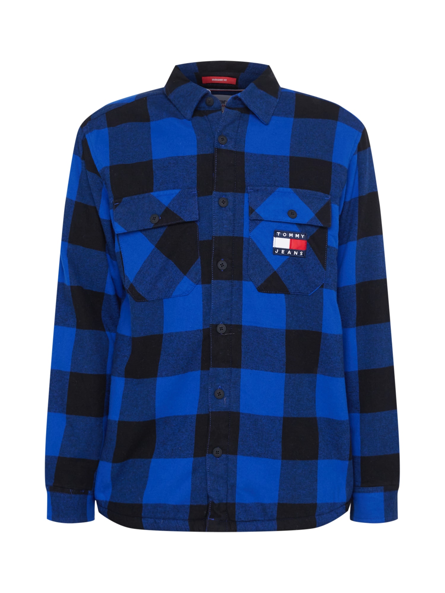 Tommy Jeans Srajca  nebeško modra / ognjeno rdeča / črna / bela