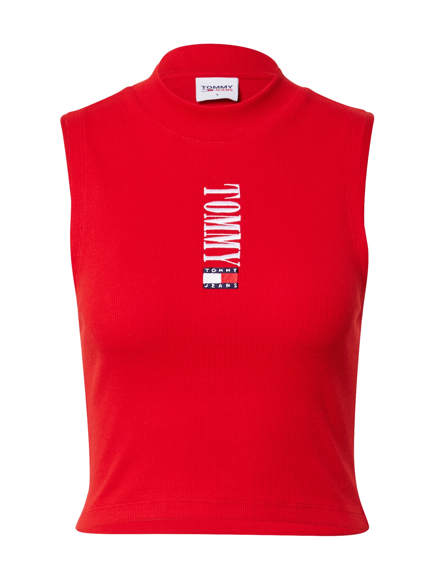 Tommy Jeans Top 'Archive'  mornarska / rdeča / bela