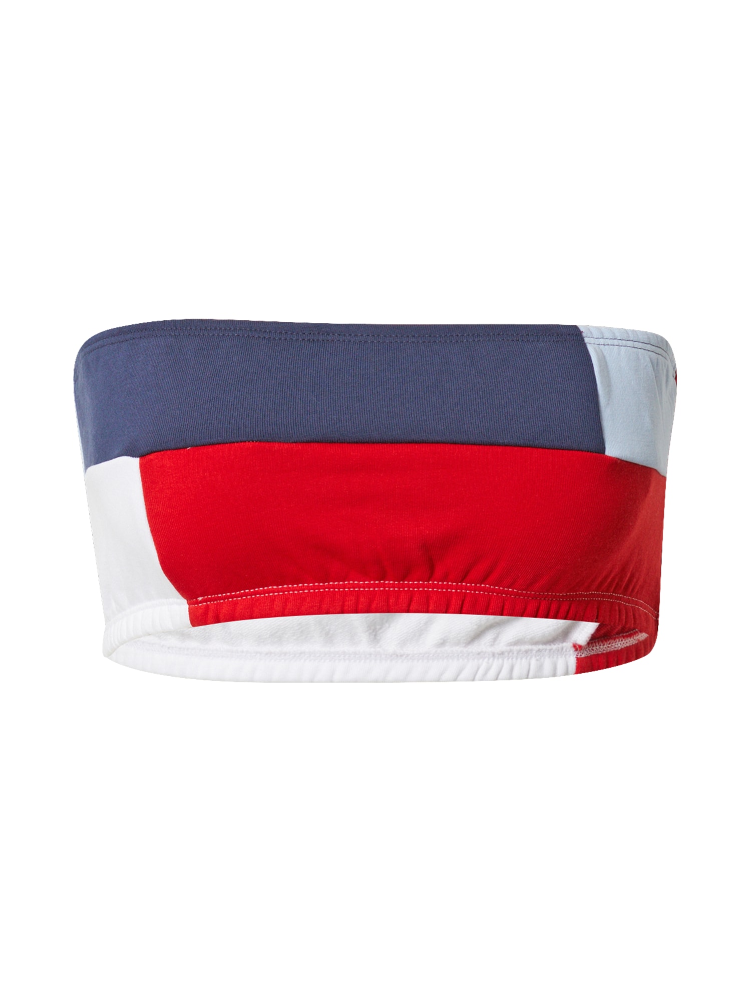 Tommy Jeans Top  nočno modra / svetlo modra / rdeča / bela