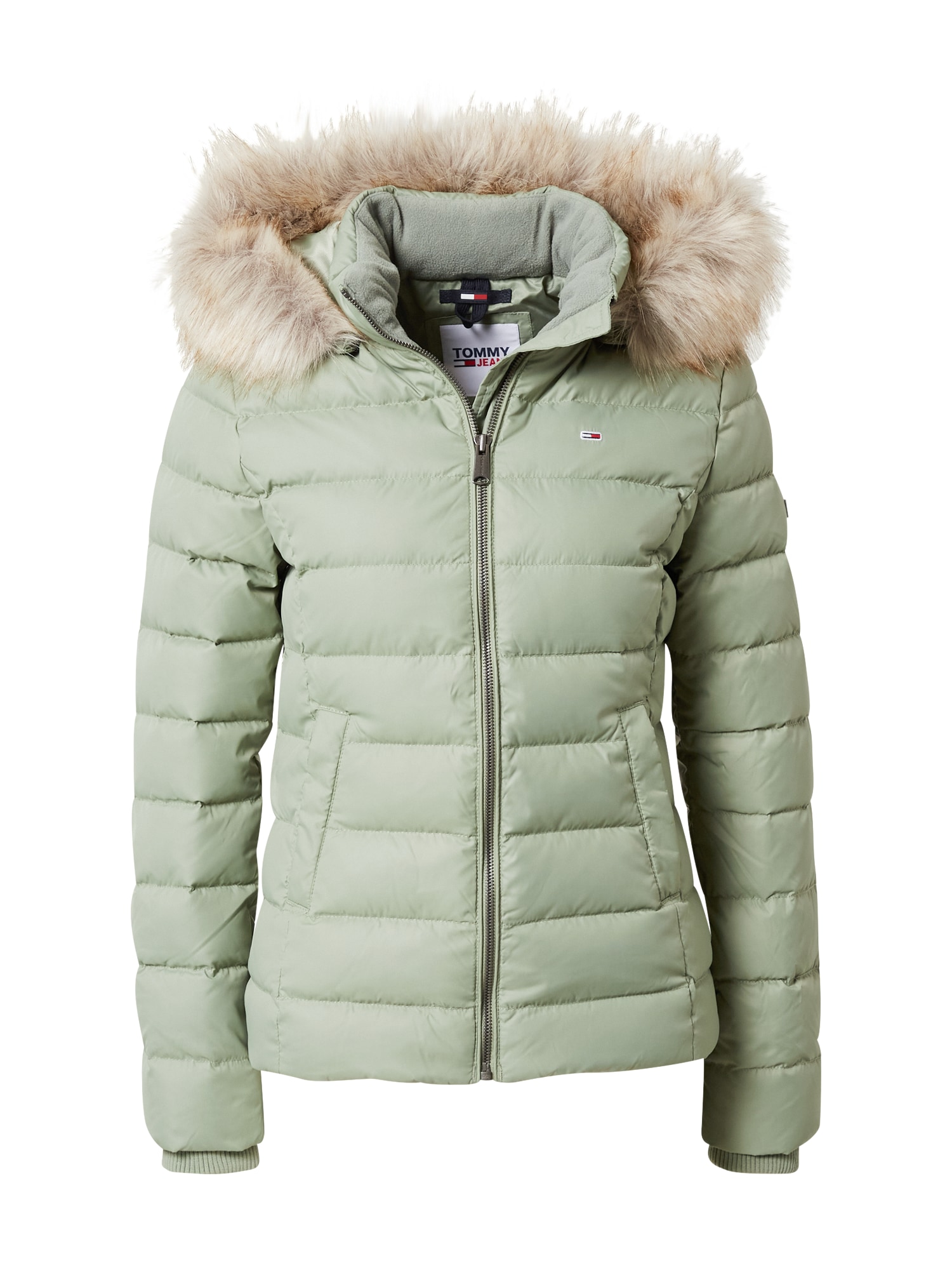 Tommy Jeans Zimska jakna  svetlo zelena