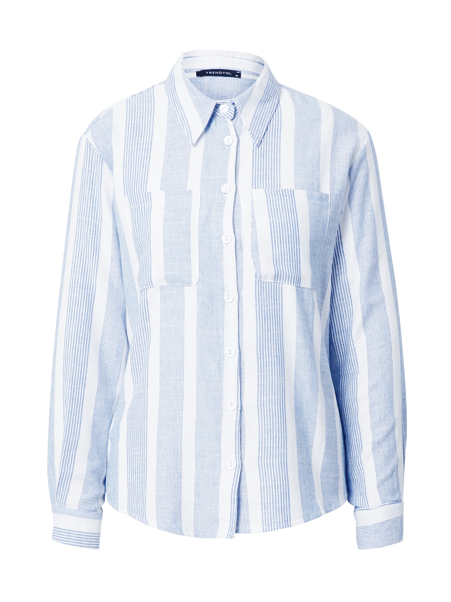 Trendyol Bluza  dimno modra / bela