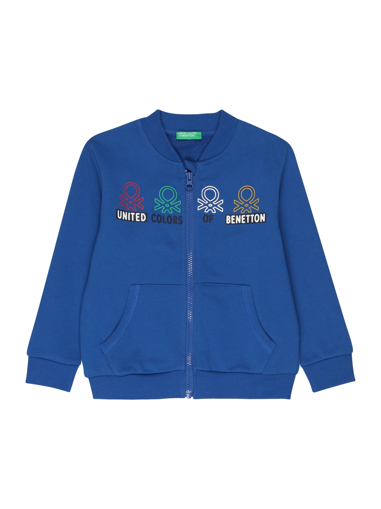 UNITED COLORS OF BENETTON Jopa na zadrgo  kobalt modra / rdeča / črna / bela