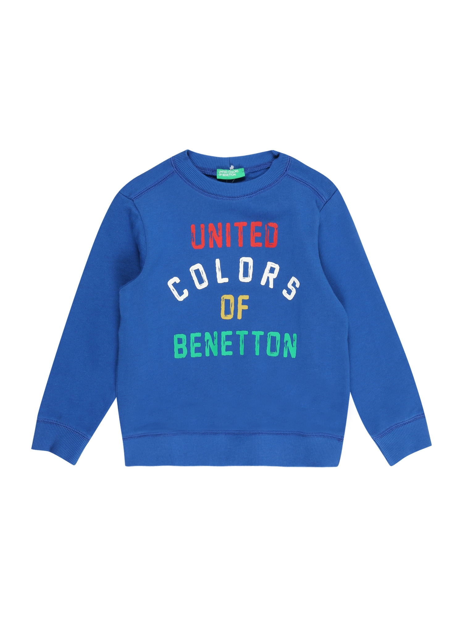 UNITED COLORS OF BENETTON Majica  kraljevo modra / svetlo zelena / rdeča / bela