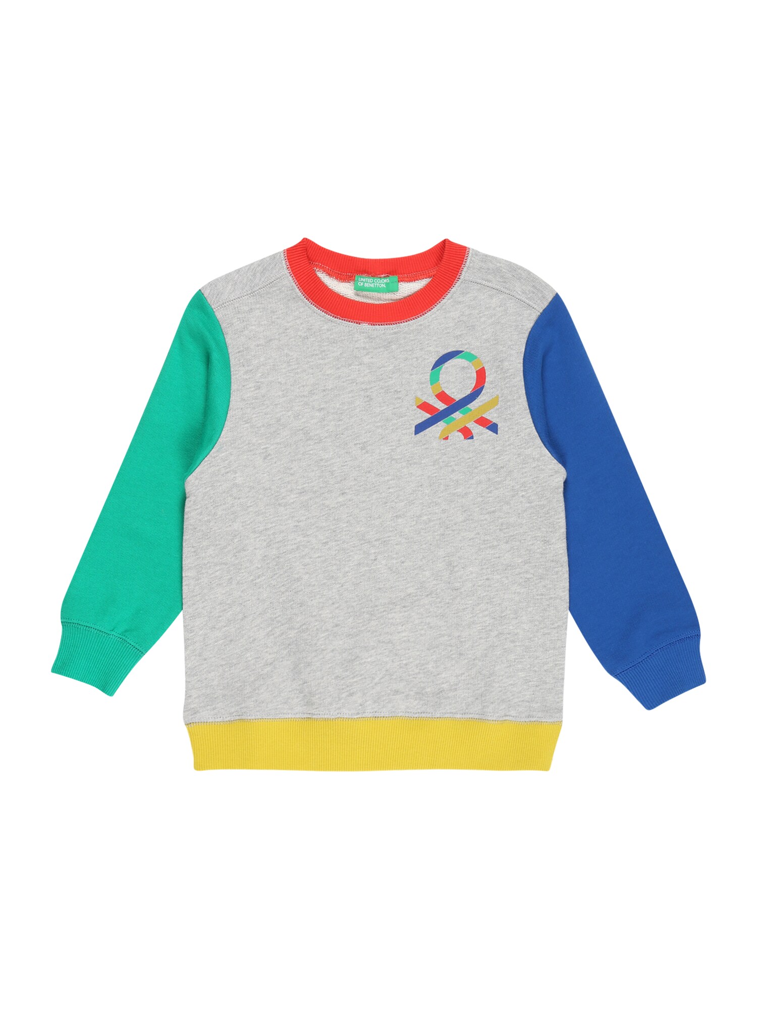 UNITED COLORS OF BENETTON Majica  modra / rumena / svetlo siva / rdeča