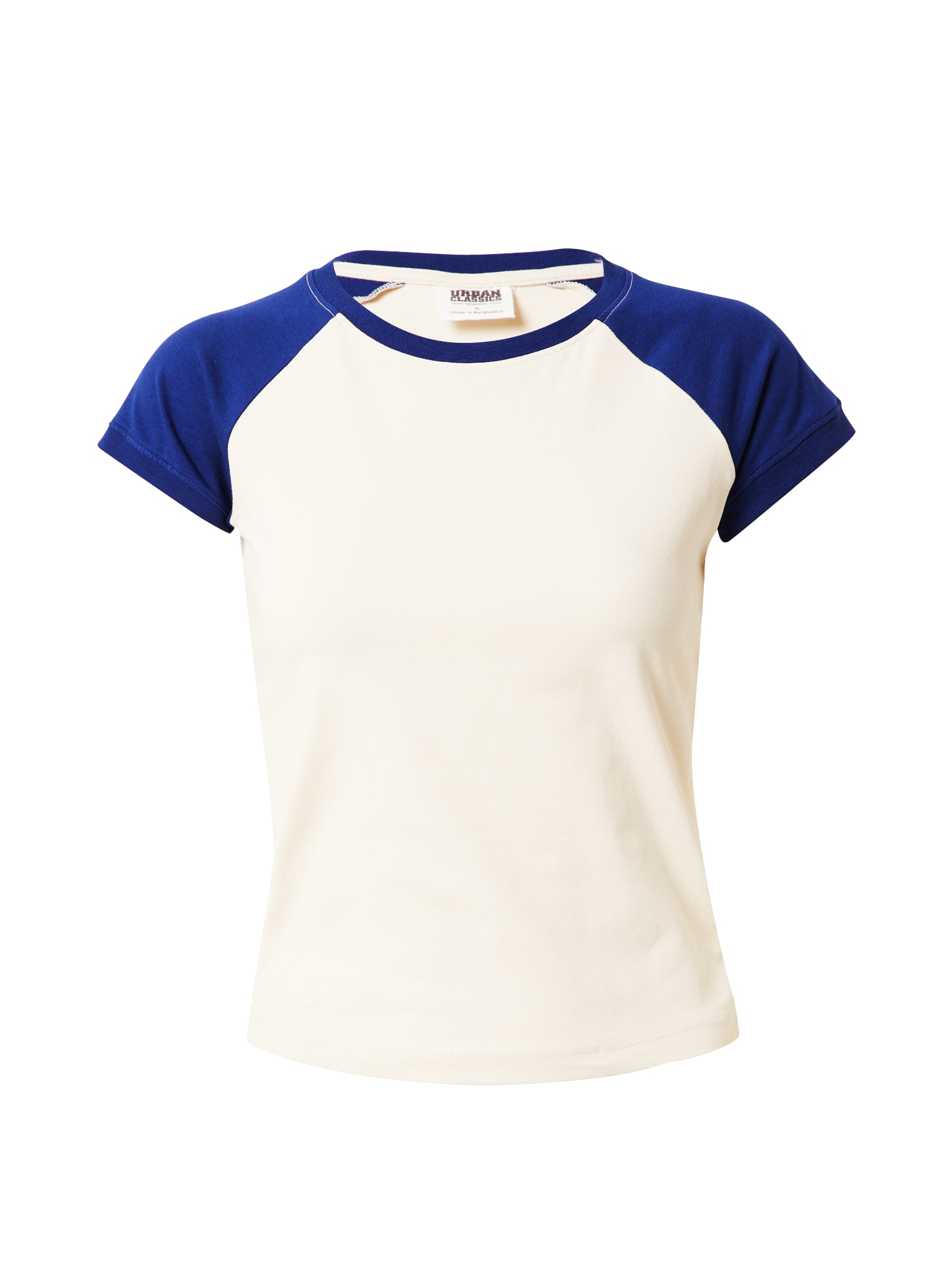 Urban Classics Majica  temno modra / volneno bela