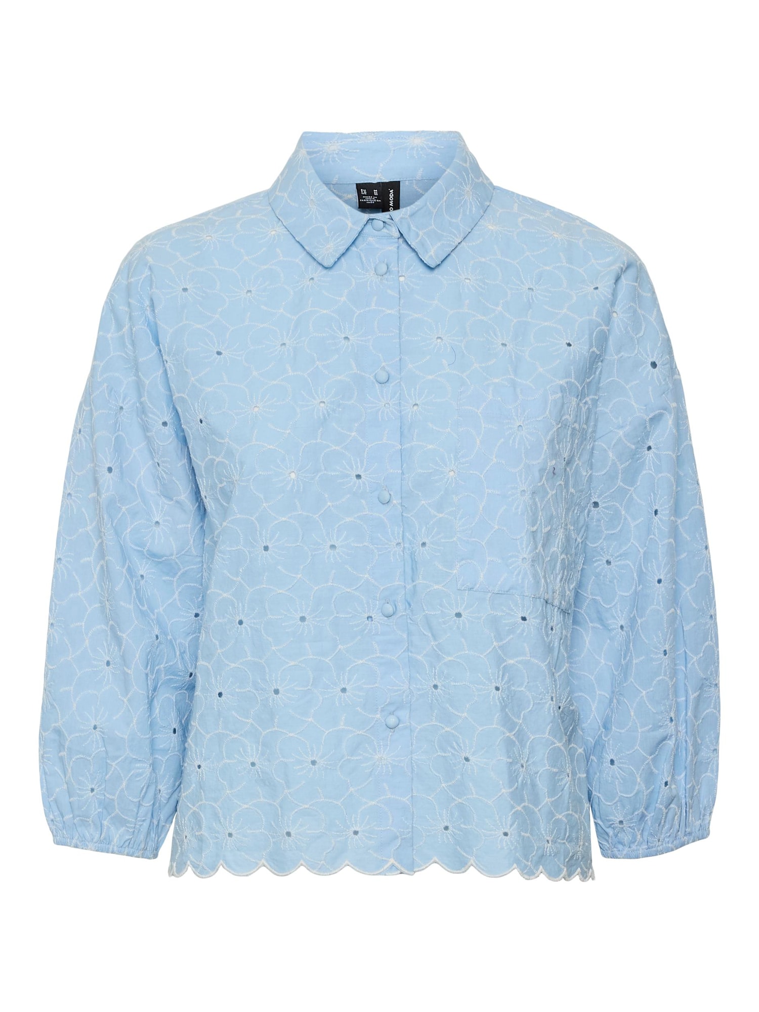 VERO MODA Bluza 'TESSA'  svetlo modra / bela