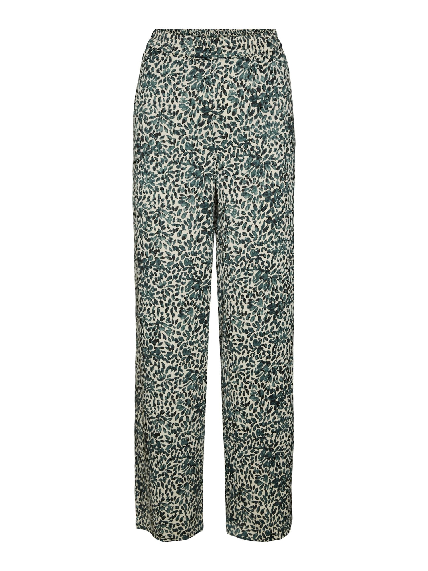 VERO MODA Hlače 'Jloe'  temno zelena / bela