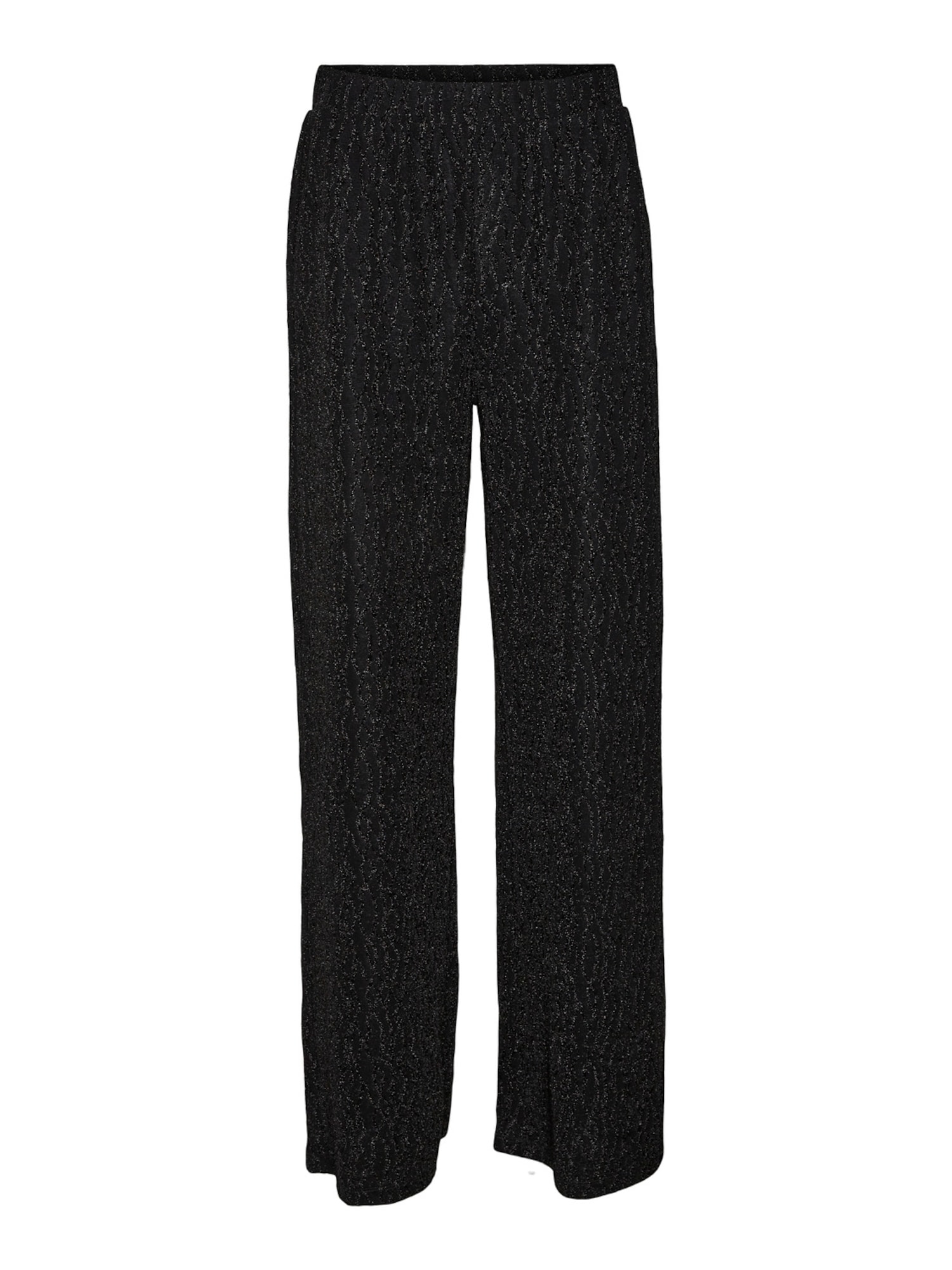 VERO MODA Hlače 'Kanz'  črna / srebrna