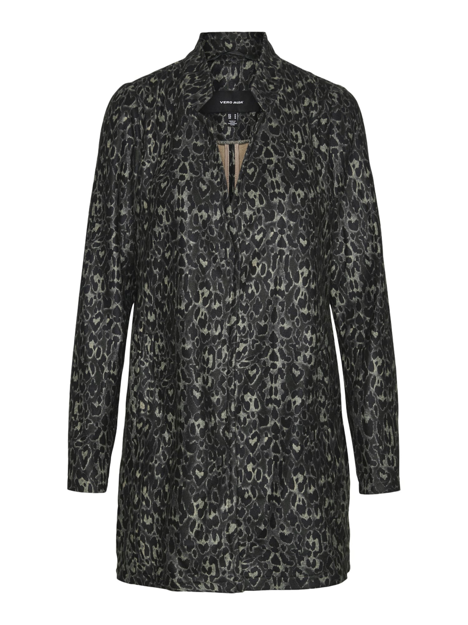 VERO MODA Prehoden plašč 'Katrine'  kamen / temno siva / črna