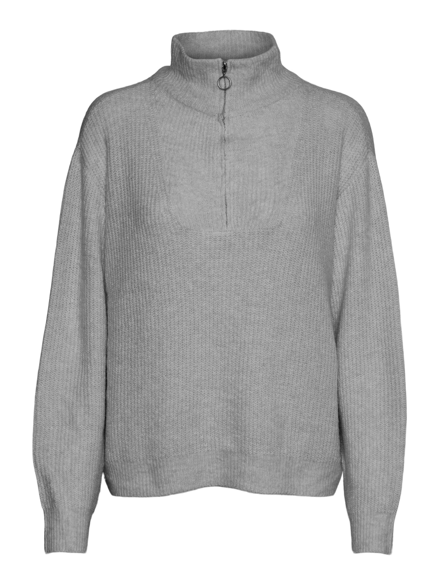 VERO MODA Pulover 'PLAZA'  pegasto siva