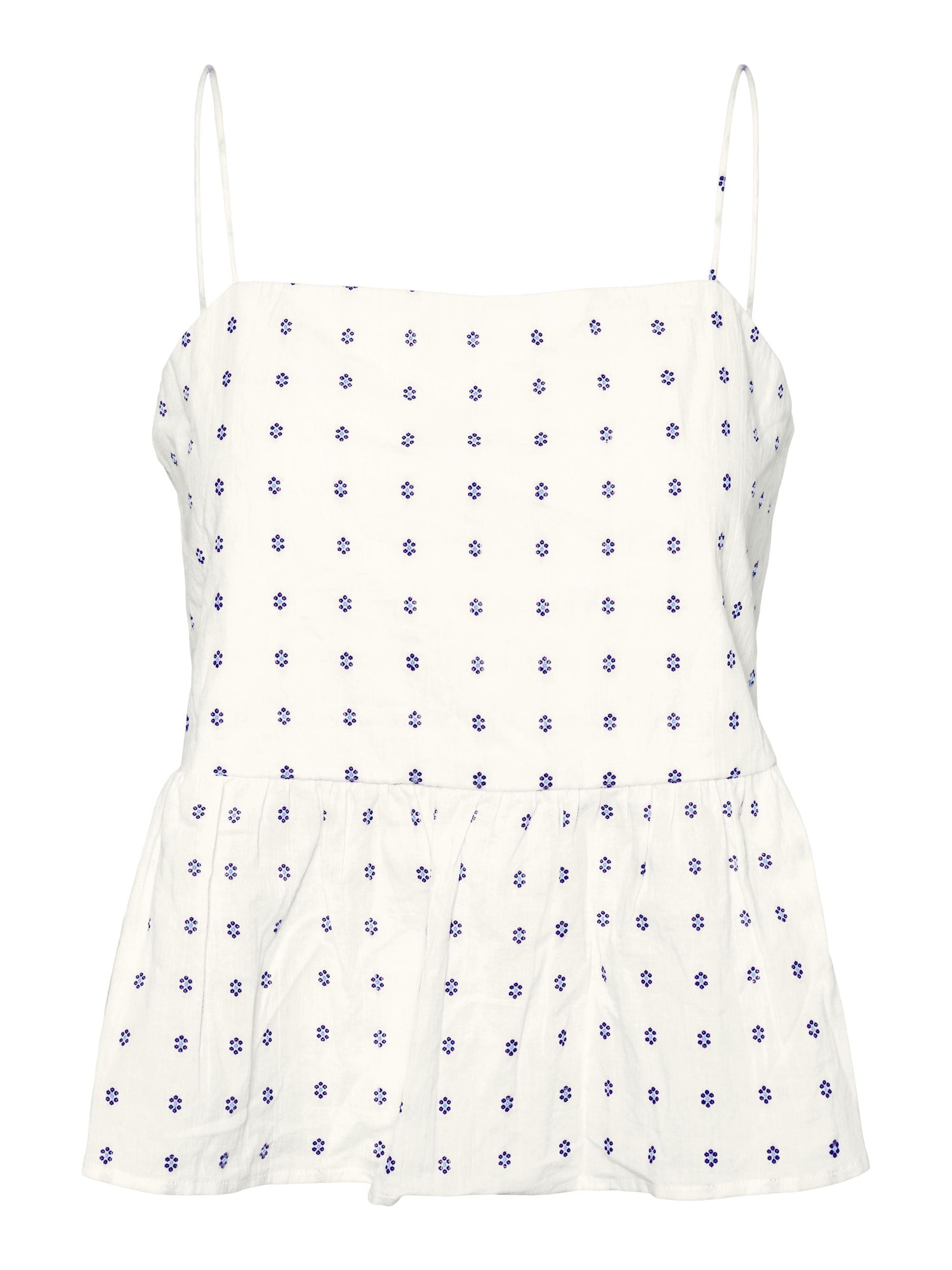 VERO MODA Top  temno modra / naravno bela