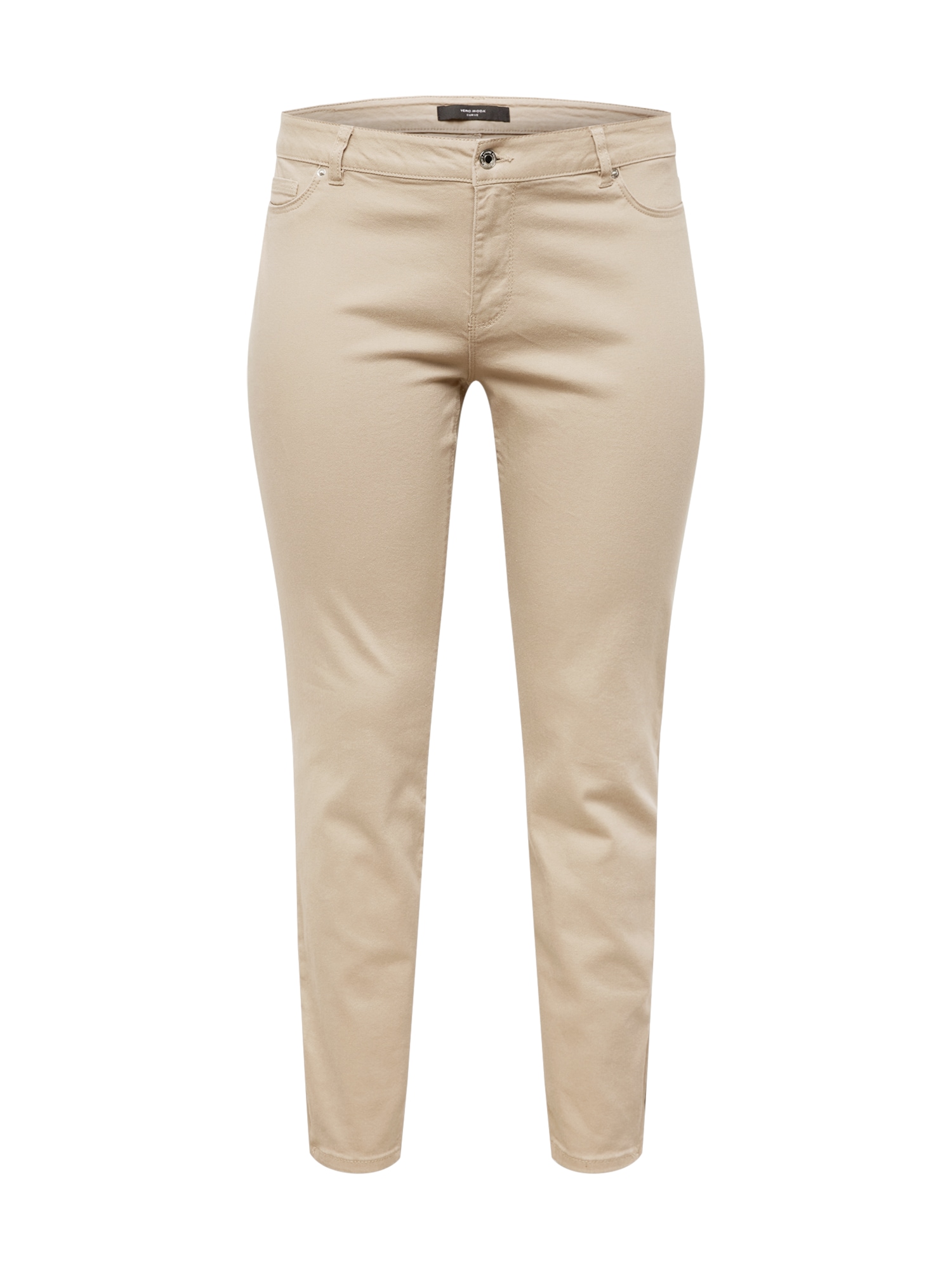 Vero Moda Curve Chino hlače 'HOT SEVEN'  svetlo rjava