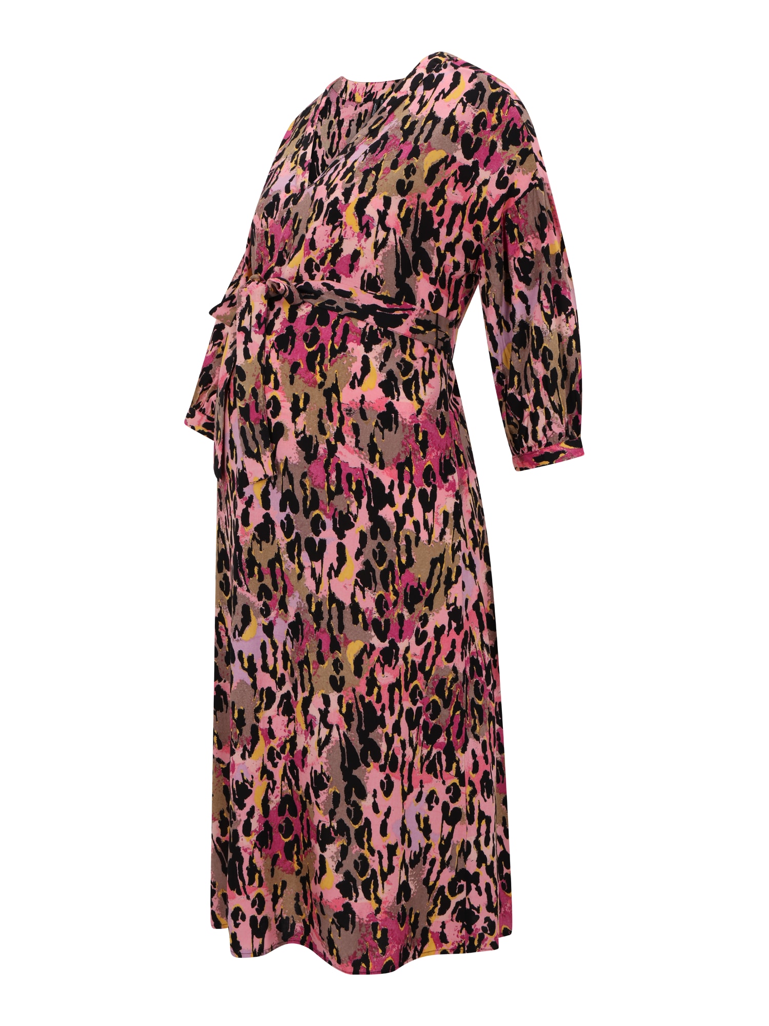 Vero Moda Maternity Obleka 'JAWI'  rjava / rumena / roza / črna