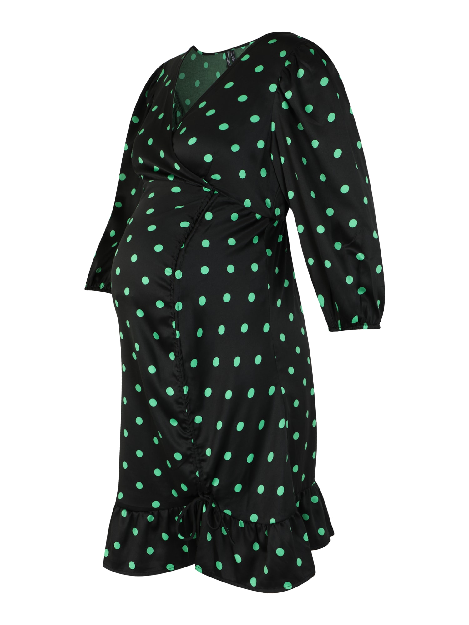 Vero Moda Maternity Obleka 'MESSI'  svetlo zelena / črna