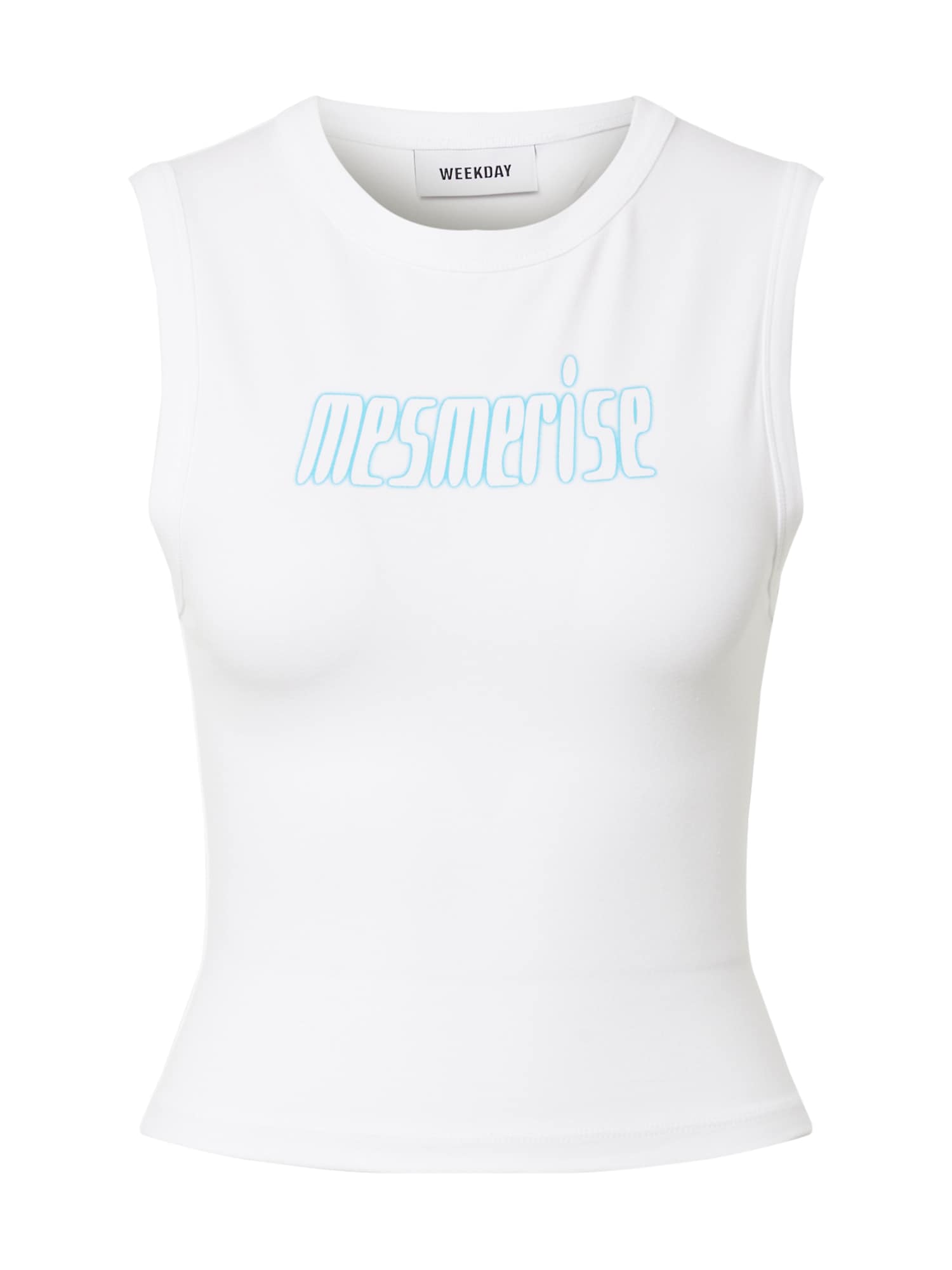 WEEKDAY Top 'Bestie'  svetlo modra / bela