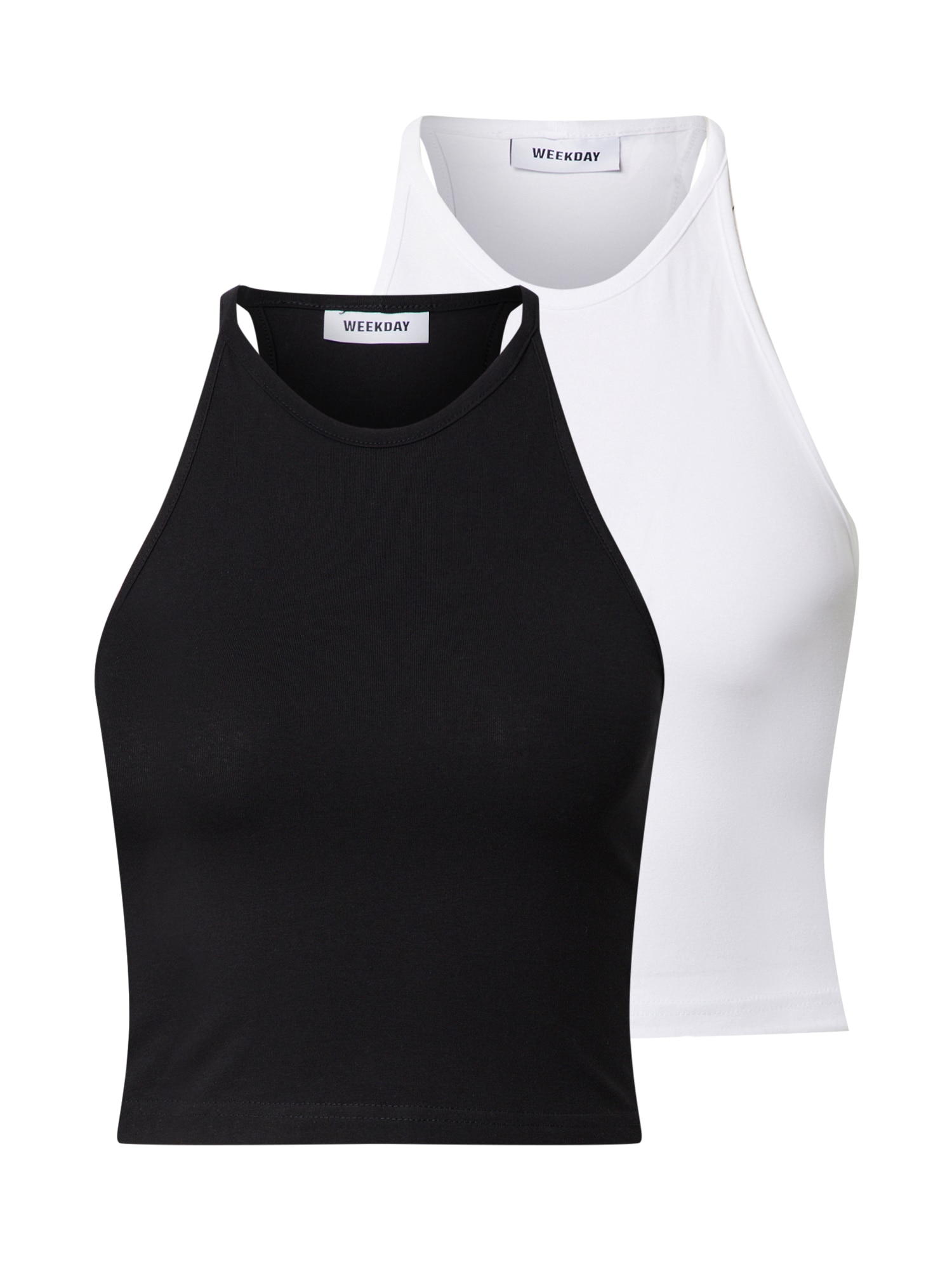 WEEKDAY Top  črna / bela