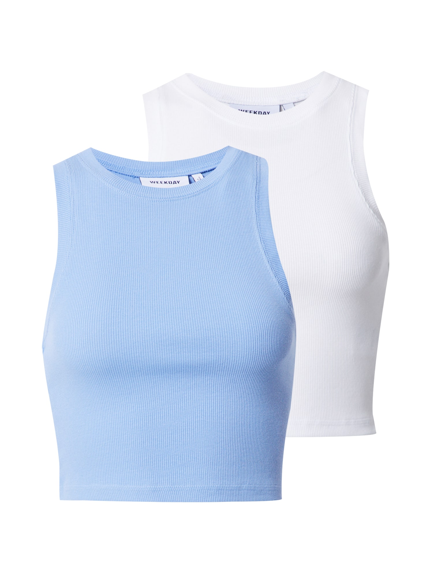 WEEKDAY Top  svetlo modra / bela