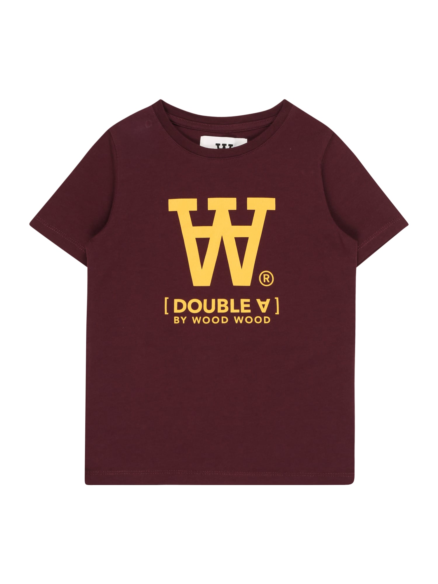 WOOD WOOD Majica 'Ola Typo'  rumena / burgund