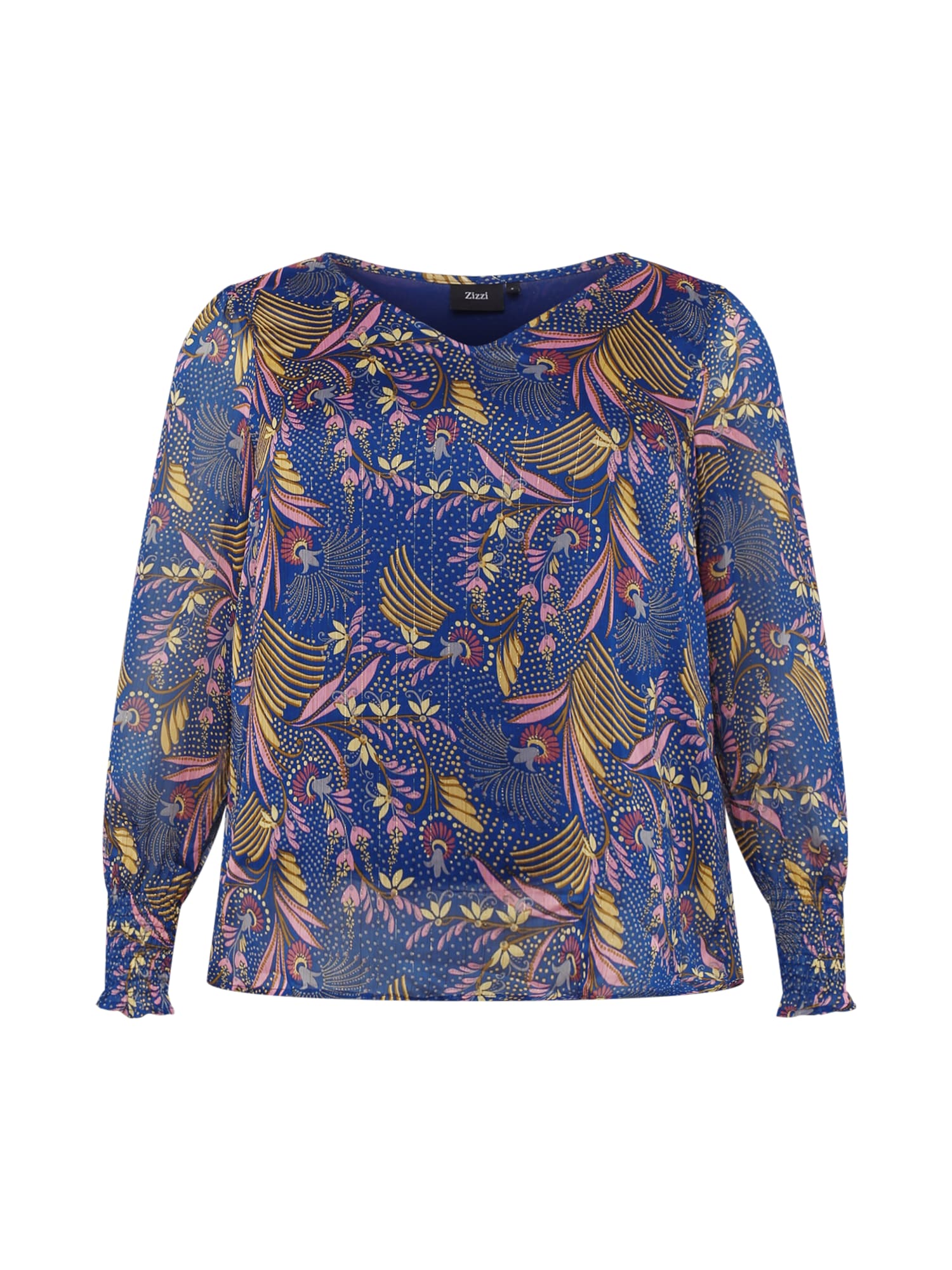 Zizzi Bluza 'OLIVIA'  dimno modra / temno modra / gorčica / roza