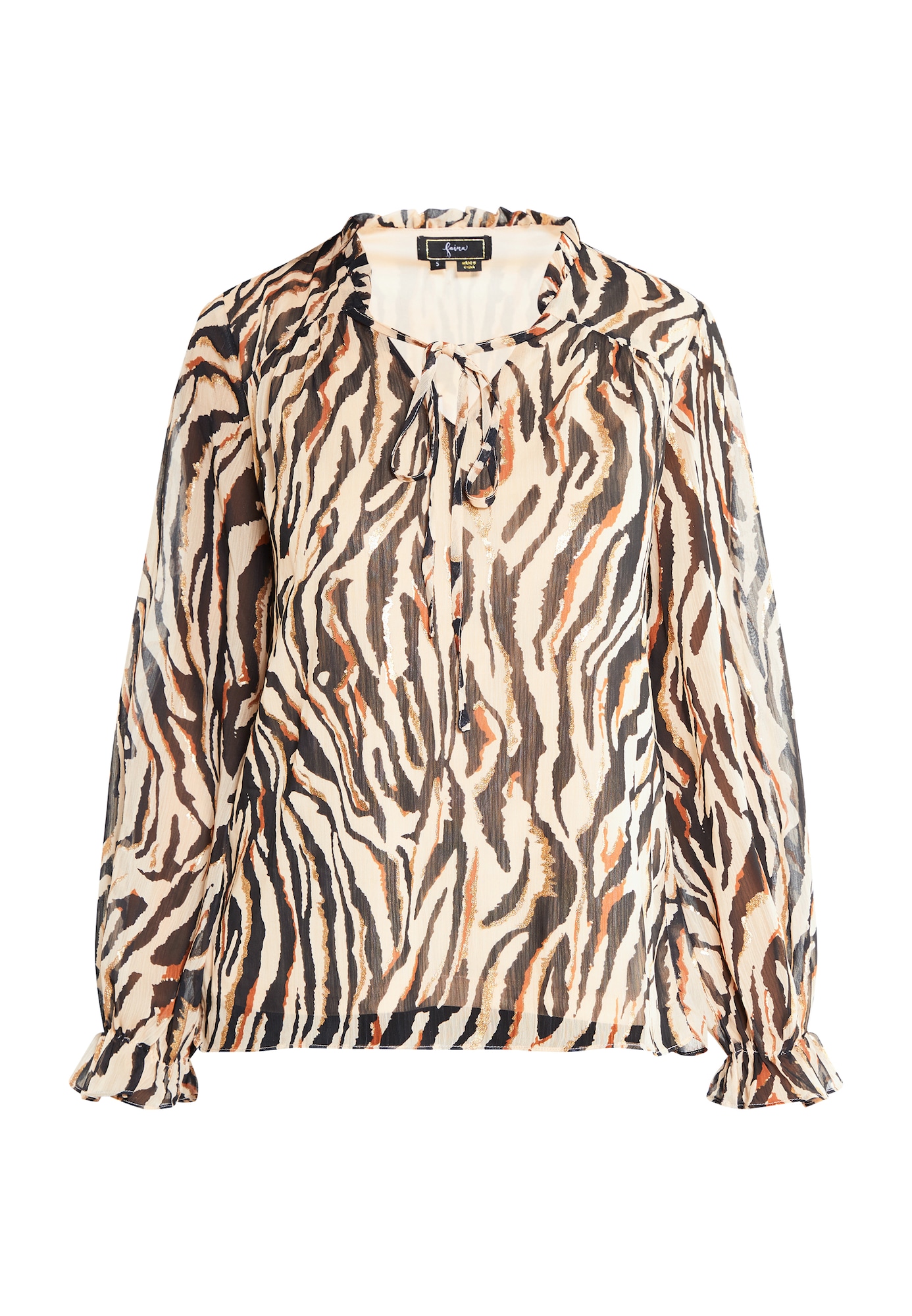 faina Bluza  kremna / zlata / oranžna / črna