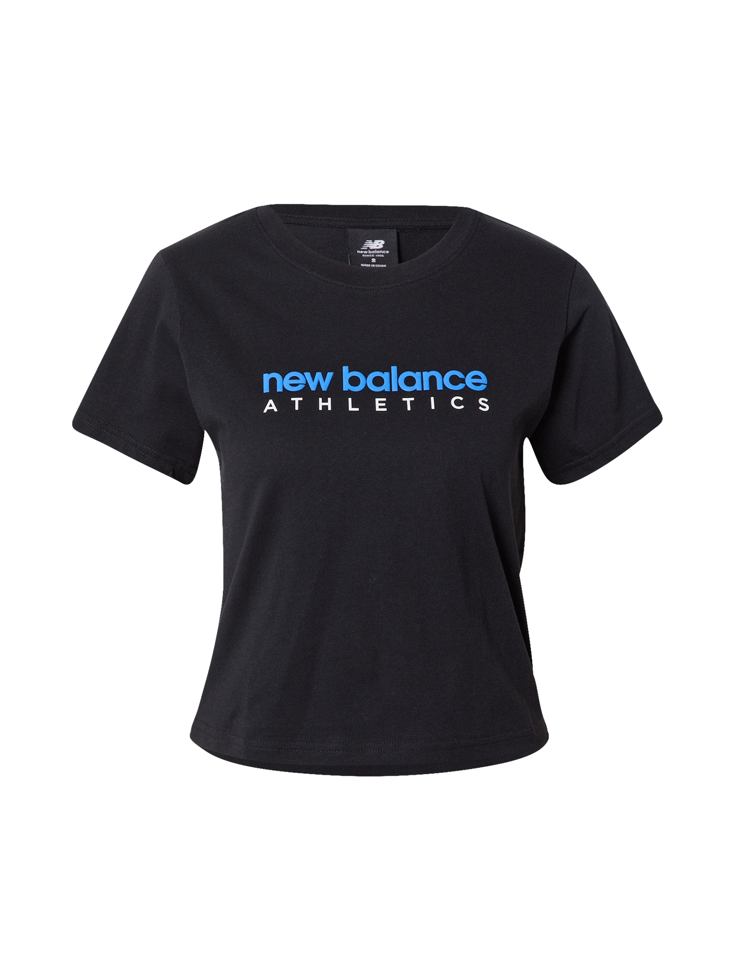 new balance Majica  modra / črna / bela