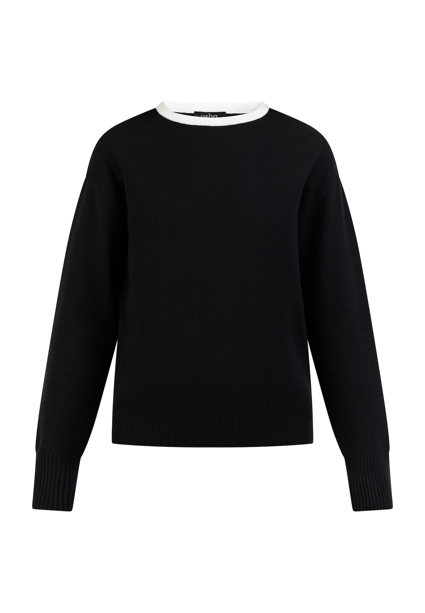 usha BLACK LABEL Pulover  črna / bela