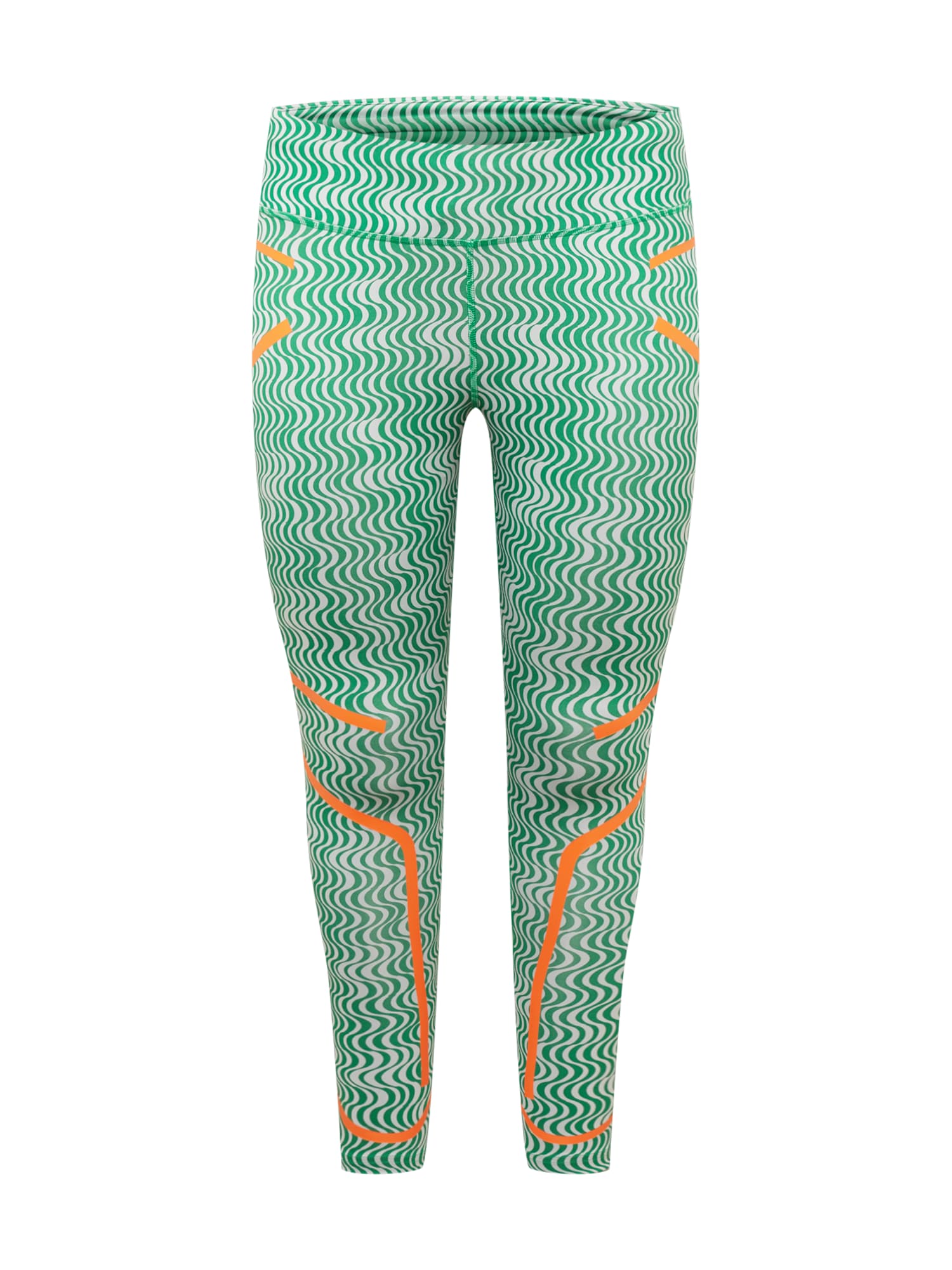 ADIDAS BY STELLA MCCARTNEY Športne hlače  travnato zelena / oranžna / bela