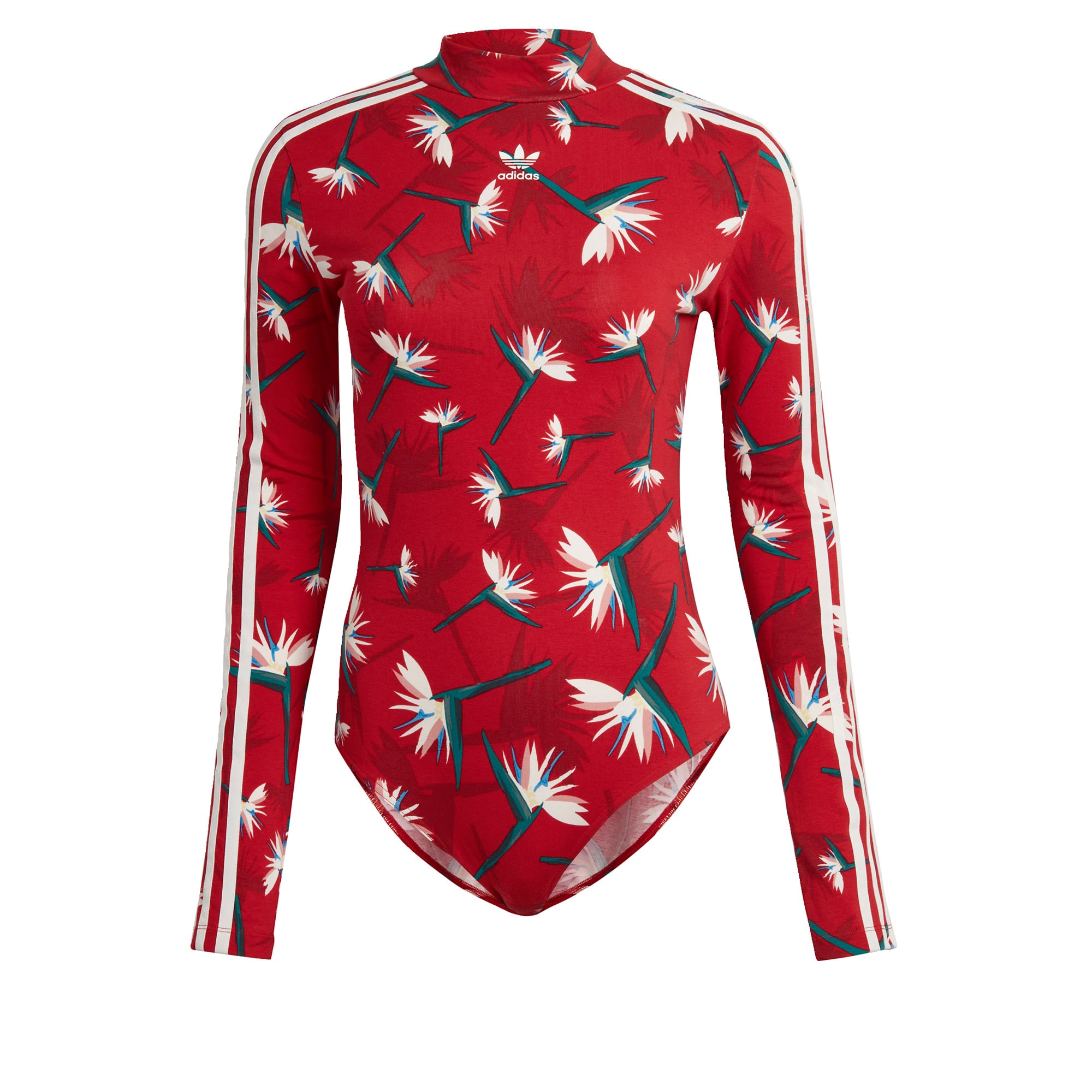 ADIDAS ORIGINALS Bodi majica  smaragd / rdeča / bela
