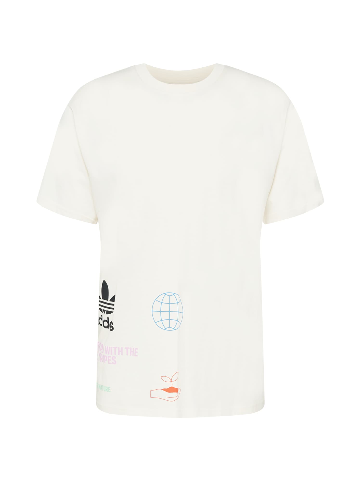 ADIDAS ORIGINALS Majica  bež / svetlo modra / lila / črna