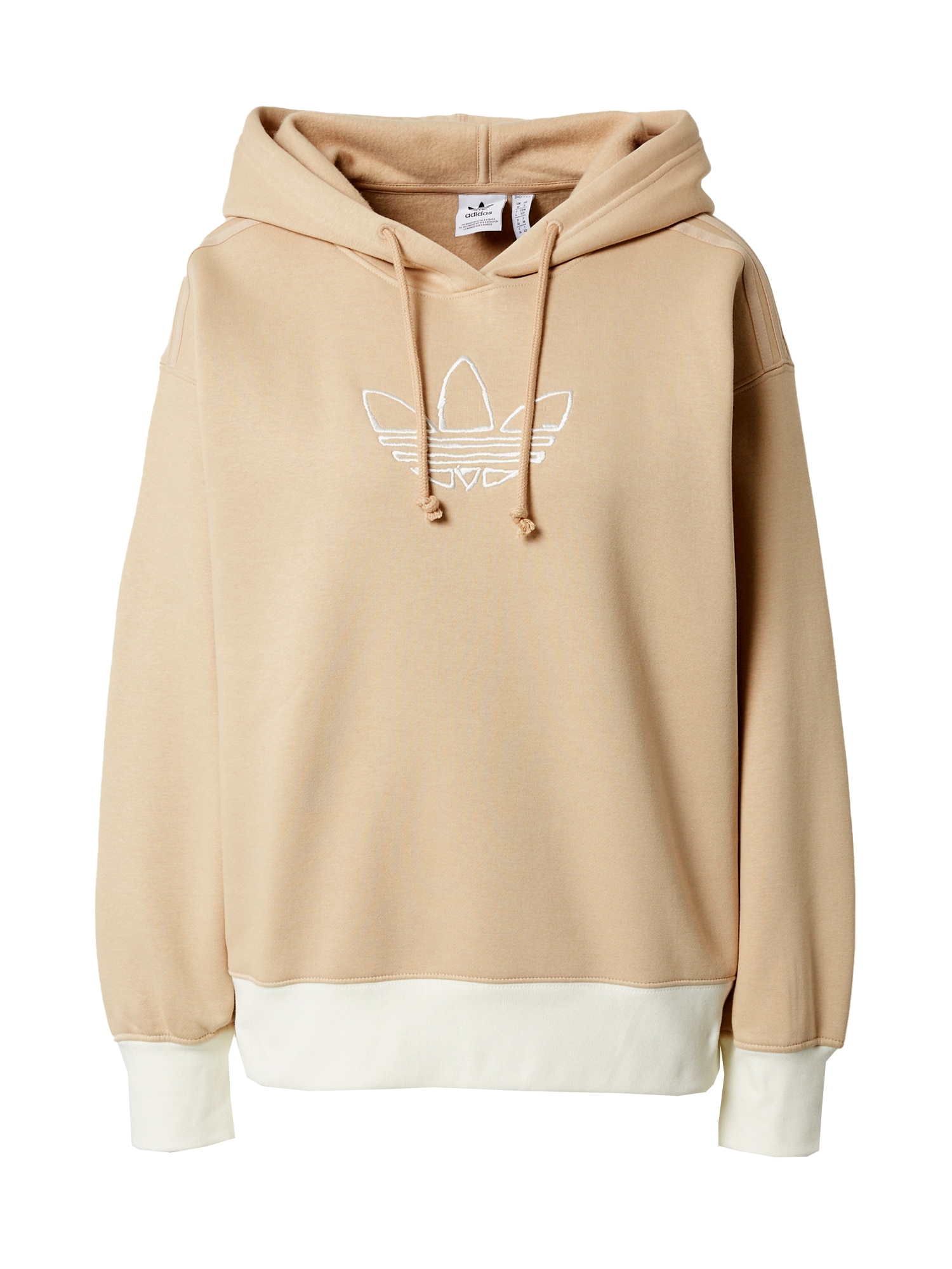 ADIDAS ORIGINALS Majica  svetlo bež / bela