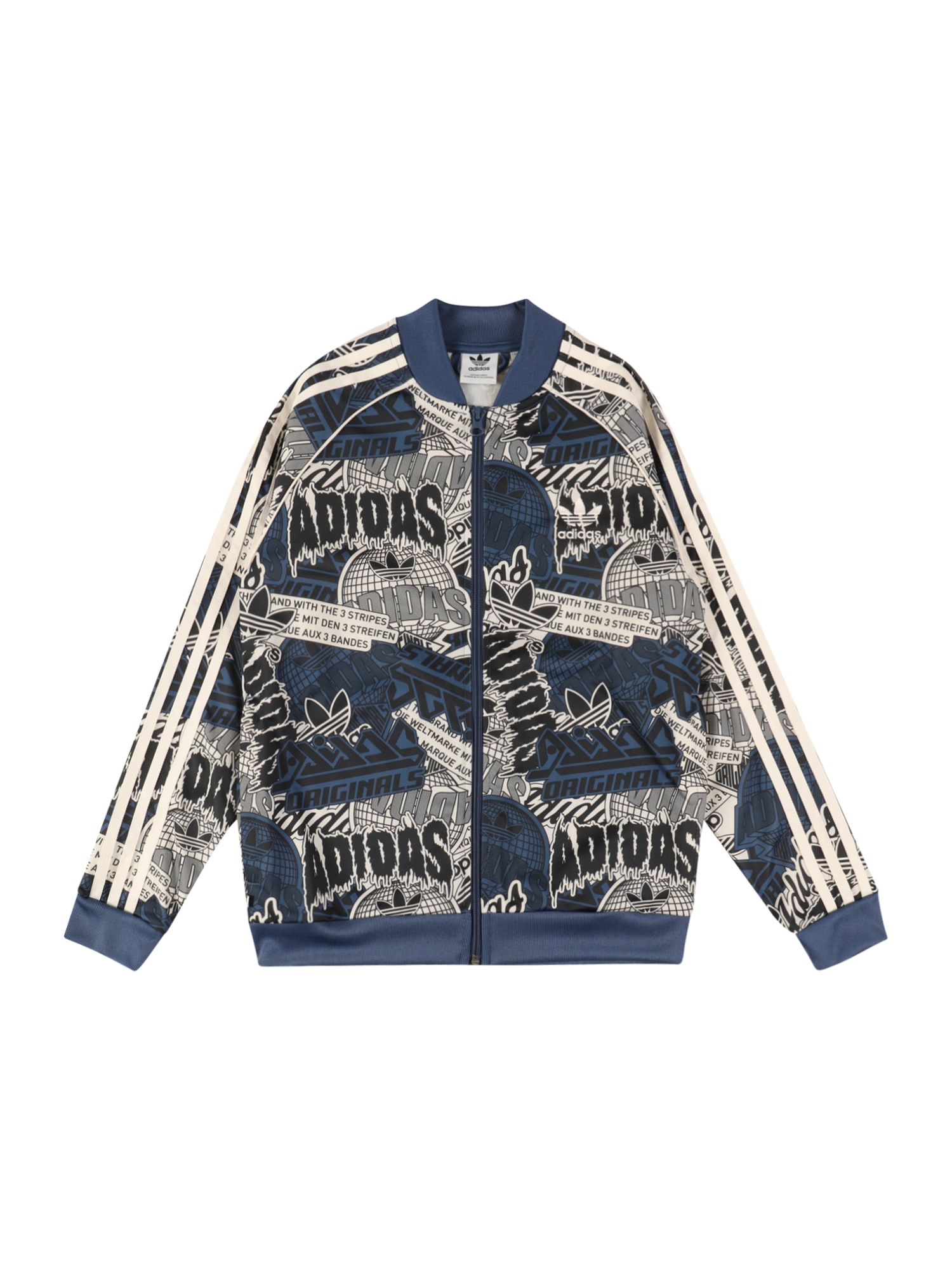 ADIDAS ORIGINALS Prehodna jakna  kremna / mornarska / črna