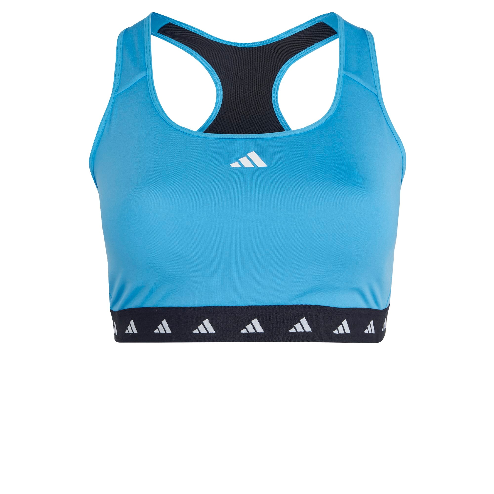 ADIDAS PERFORMANCE Športni nederček ' Powerreact '  modra / črna / bela
