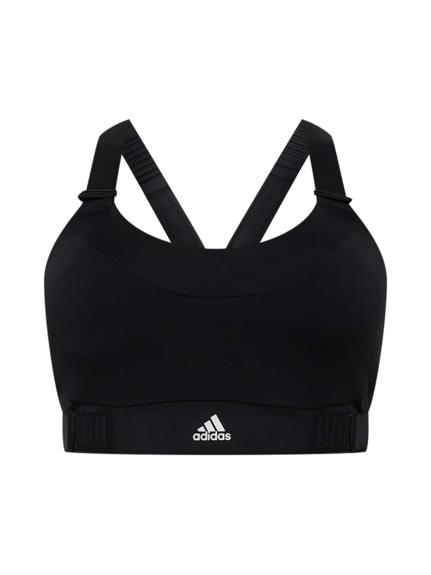 ADIDAS PERFORMANCE Športni nederček  črna / bela