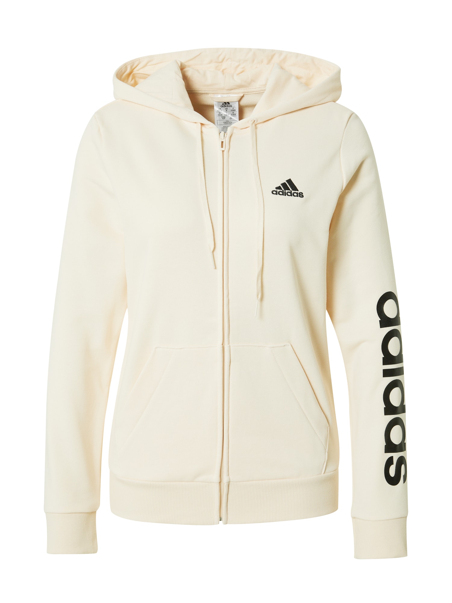 ADIDAS SPORTSWEAR Športna jopa na zadrgo  kremna / črna