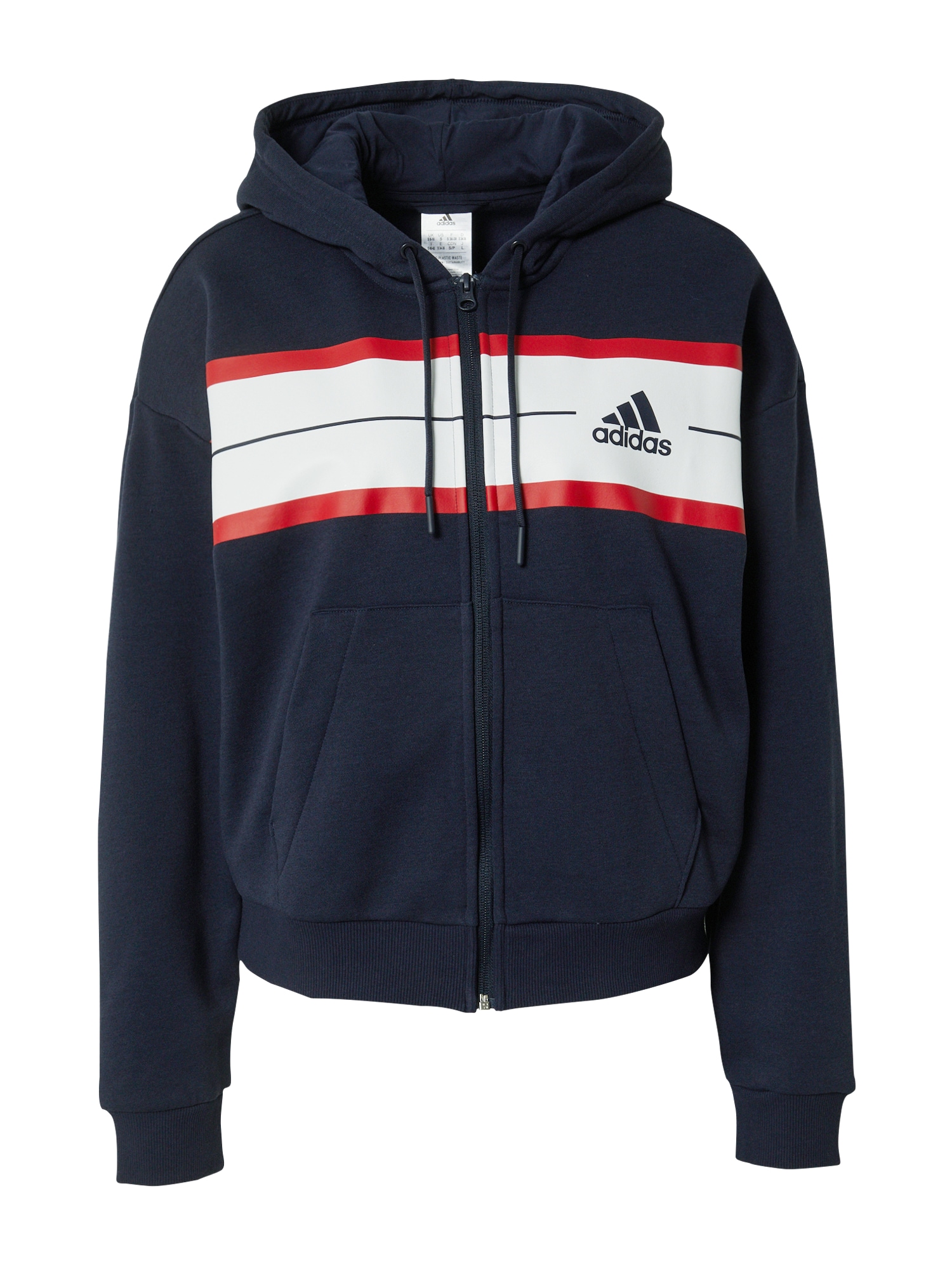 ADIDAS SPORTSWEAR Športna jopa na zadrgo  temno modra / rdeča / bela
