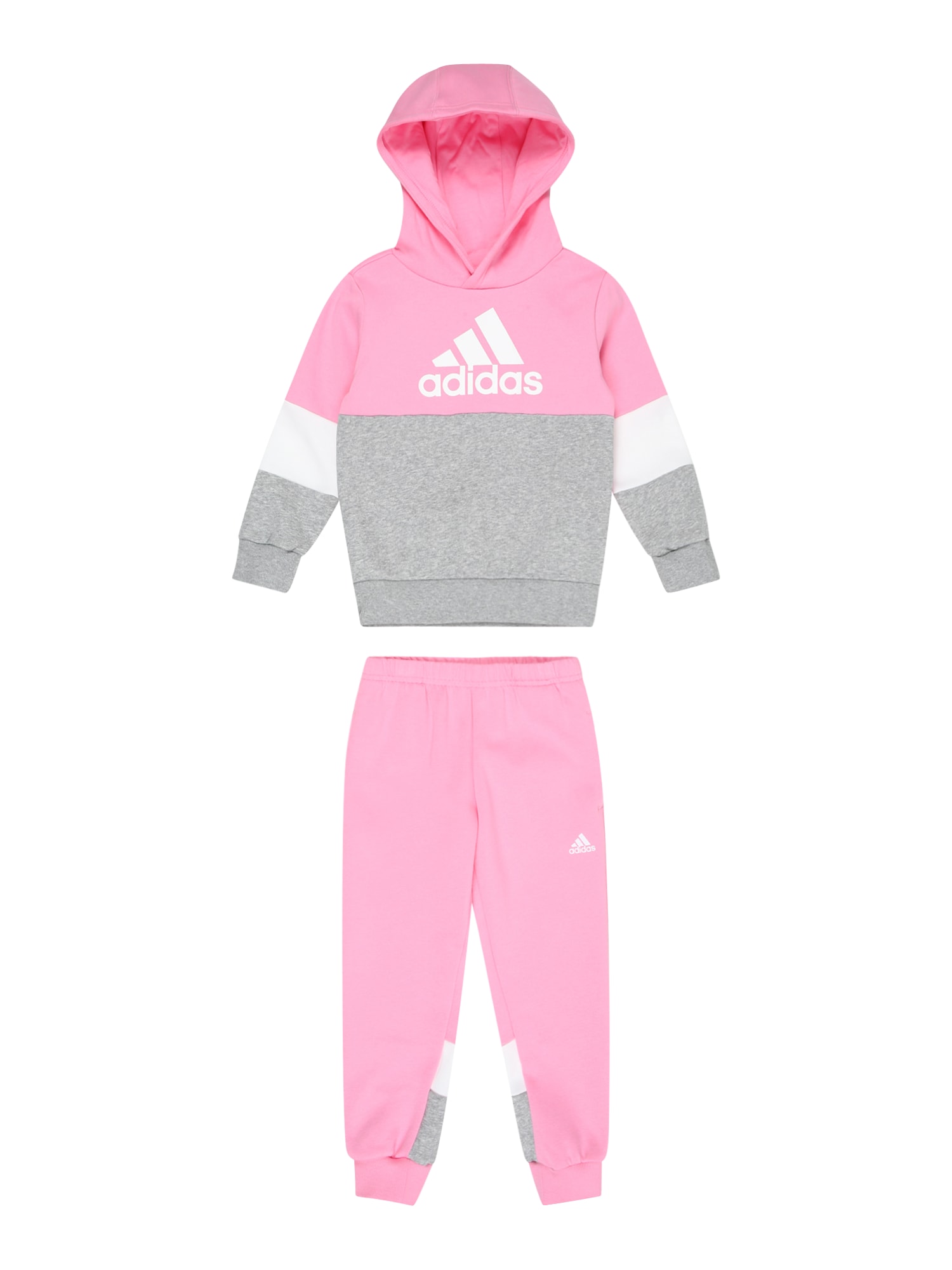 ADIDAS SPORTSWEAR Športna trenirka  pegasto siva / svetlo roza / bela