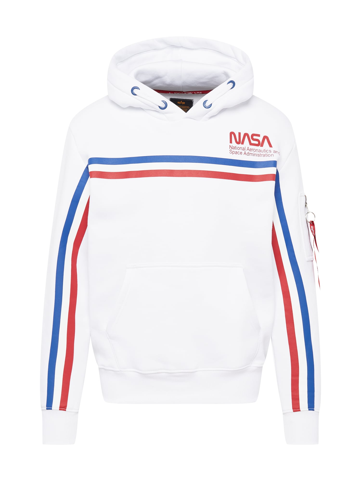 ALPHA INDUSTRIES Majica 'NASA ISS'  modra / rdeča / bela