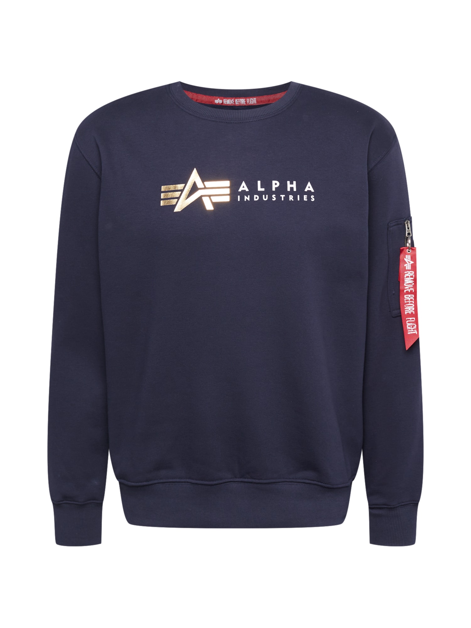 ALPHA INDUSTRIES Majica  marine / zlata / rdeča / bela