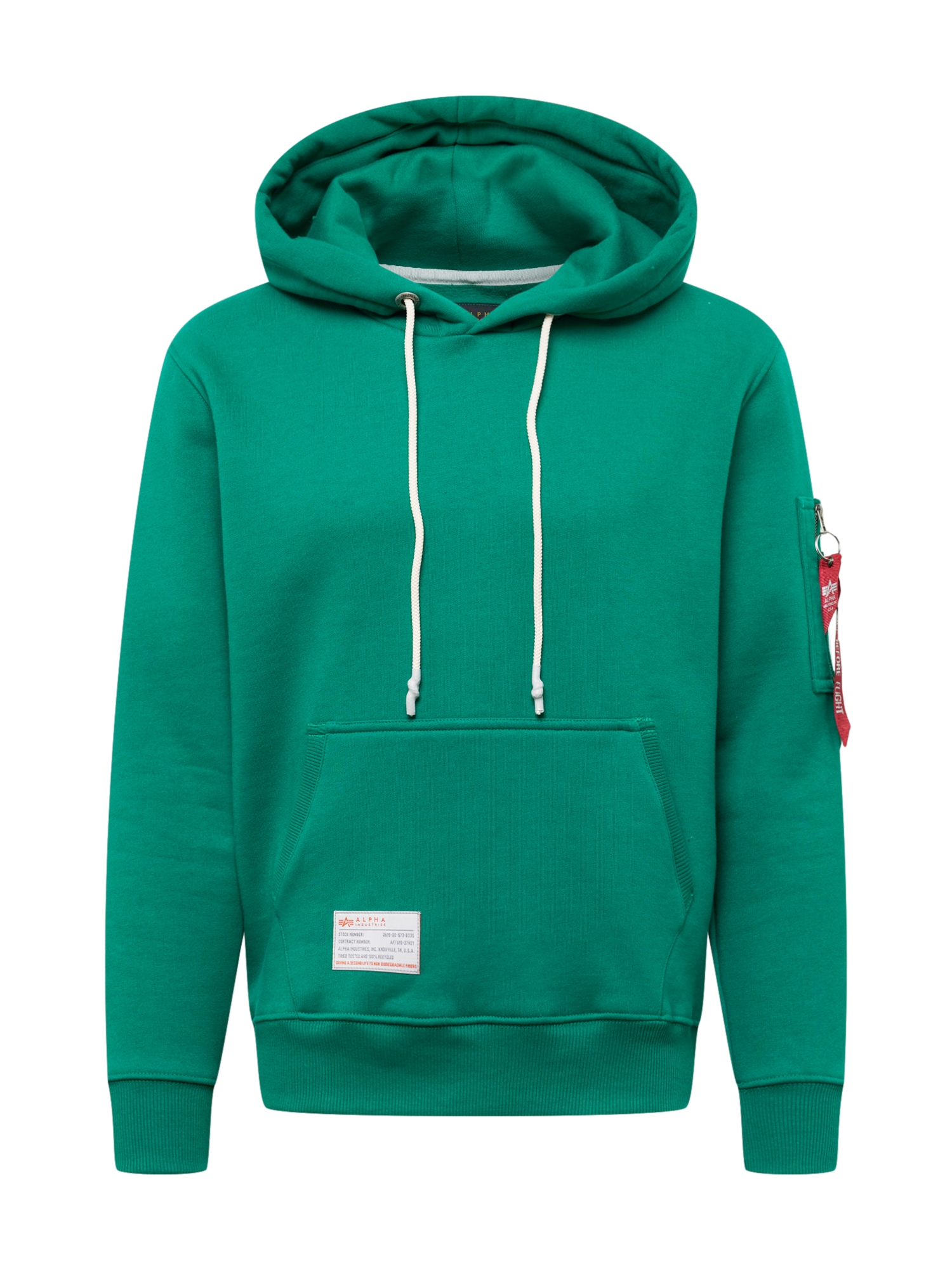 ALPHA INDUSTRIES Majica  zelena / rdeča / bela