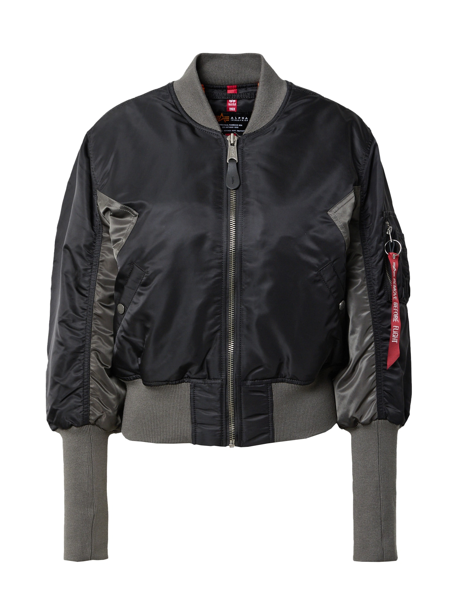 ALPHA INDUSTRIES Prehodna jakna  kaki / rdeča / črna / bela