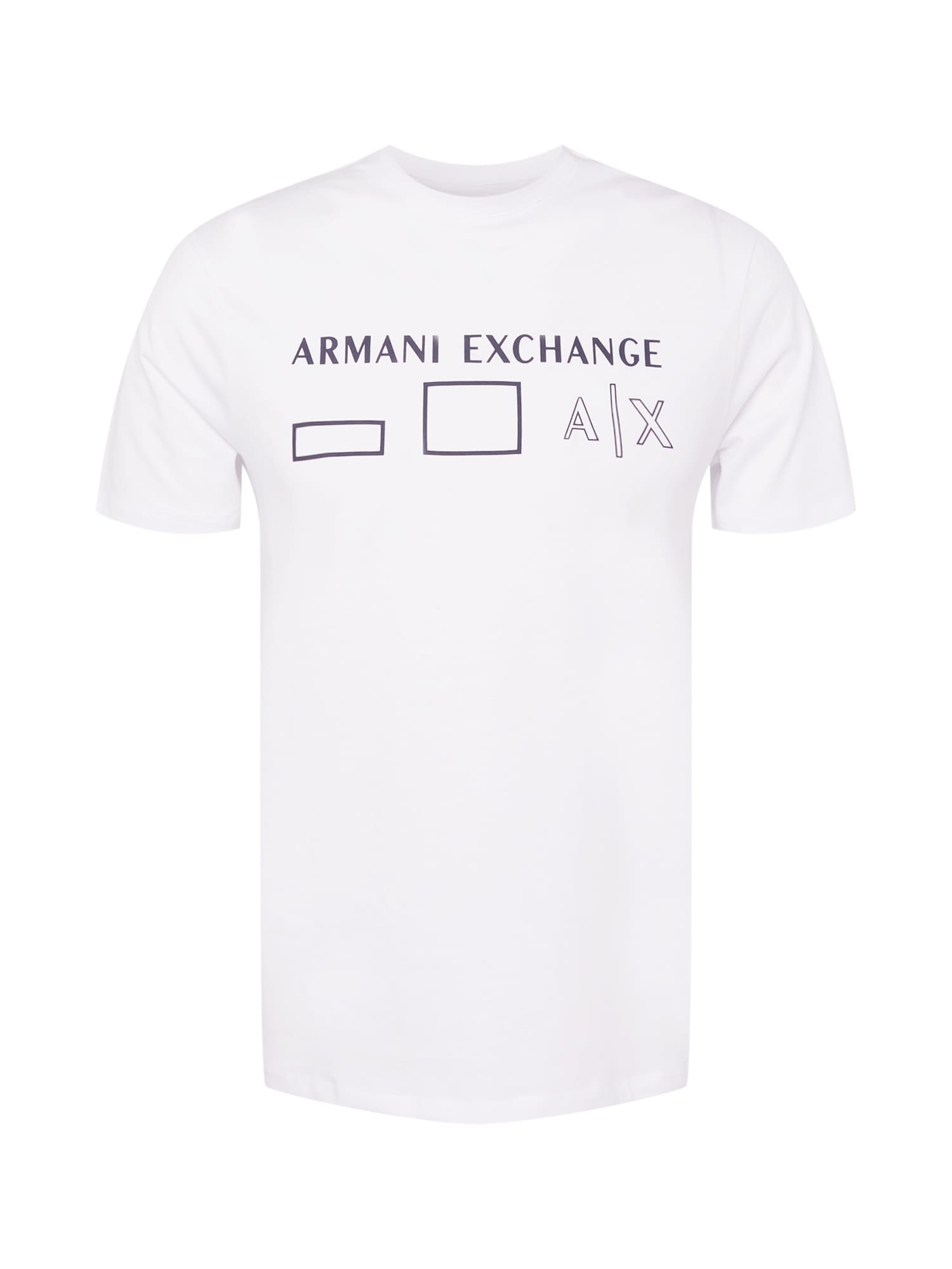 ARMANI EXCHANGE Majica  črna / bela
