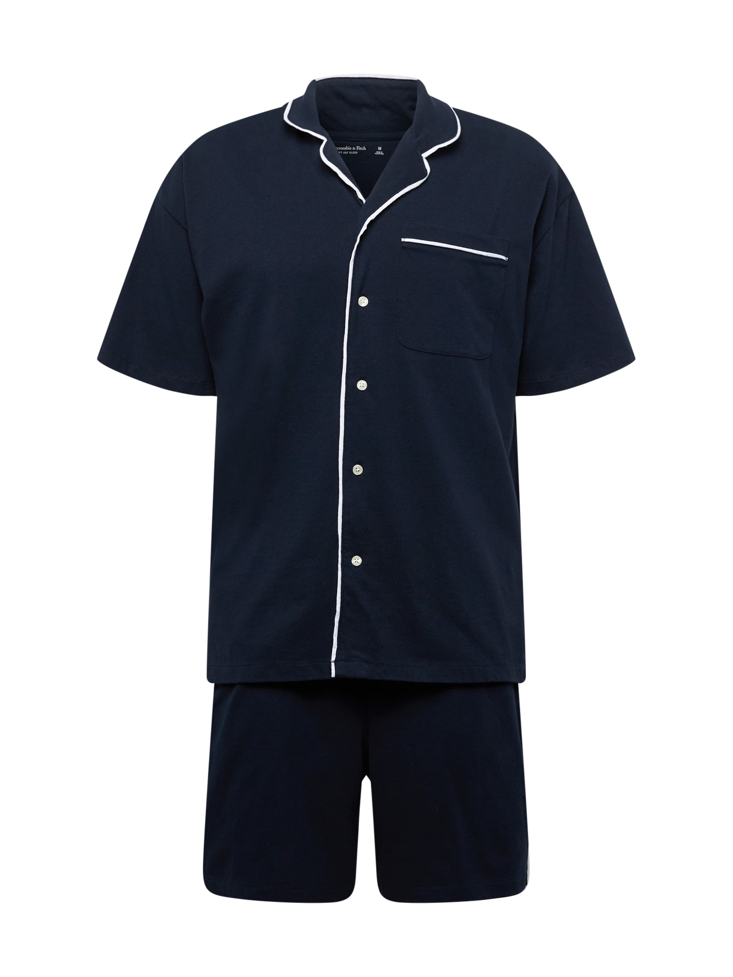 Abercrombie & Fitch Kratka pižama  marine / bela