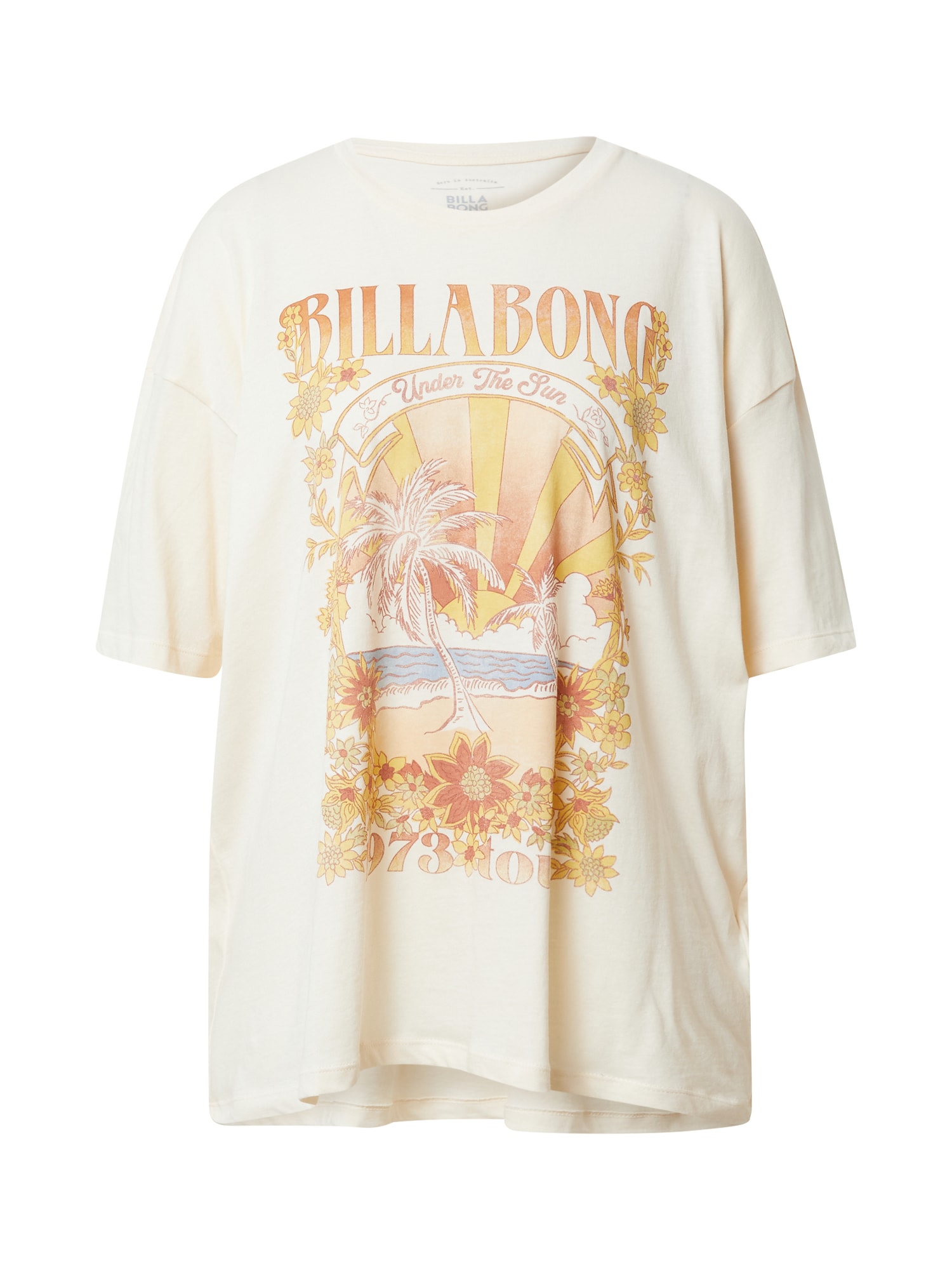 BILLABONG Majica 'UNDER THE SUN'  svetlo modra / pastelno rumena / oranžna / bela
