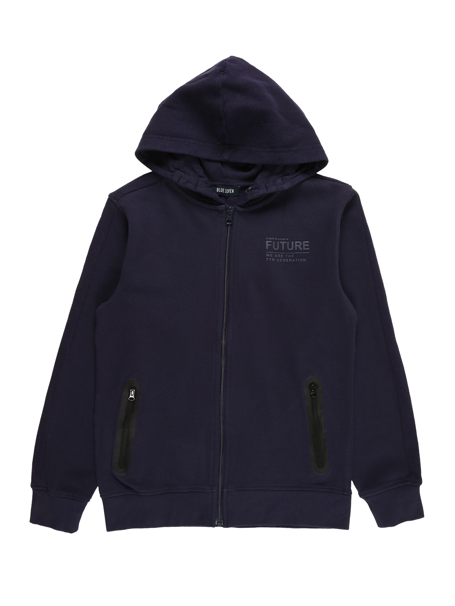 BLUE SEVEN Jopa na zadrgo  temno modra