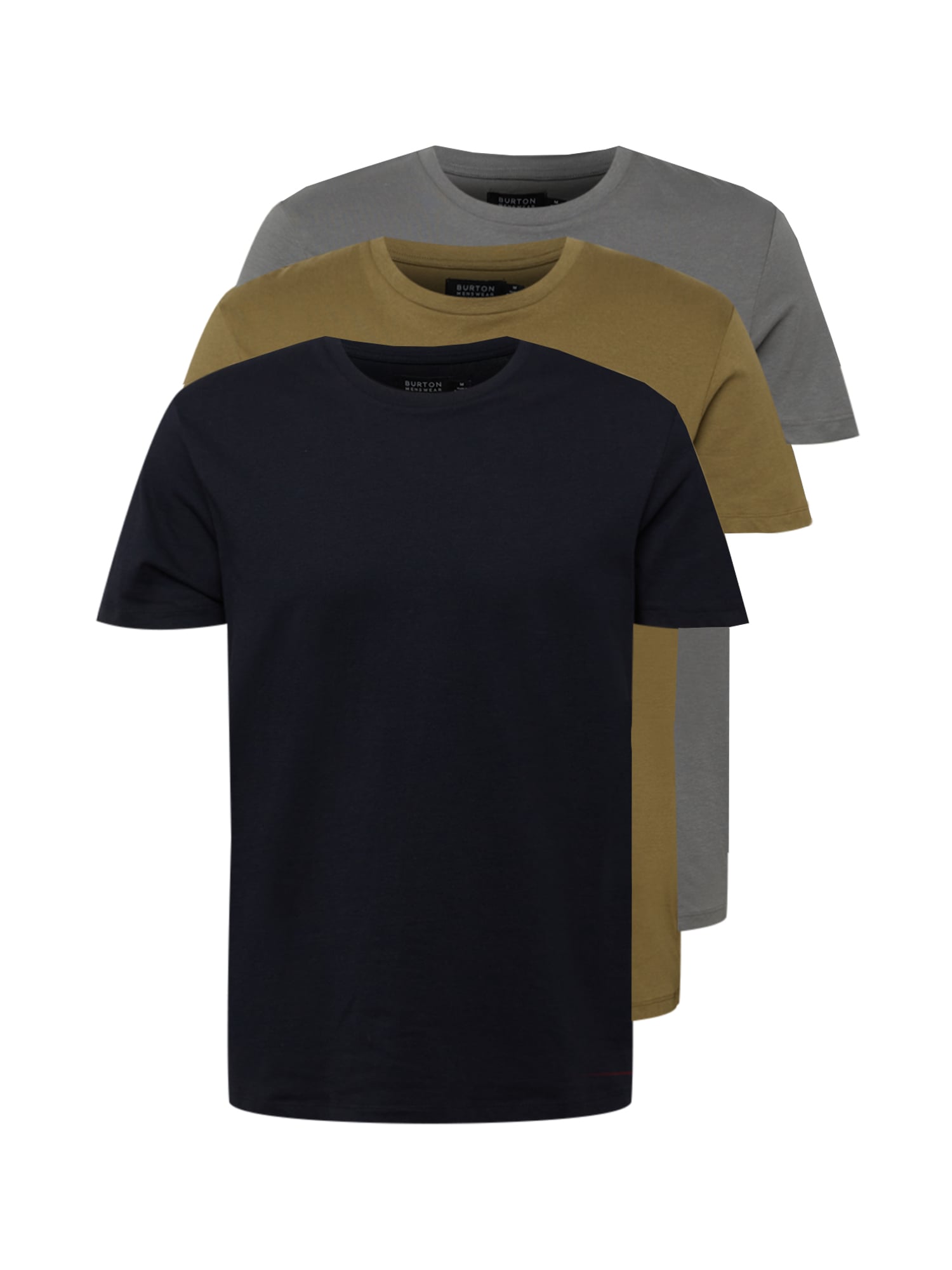 BURTON MENSWEAR LONDON Majica  temno modra / siva / oliva