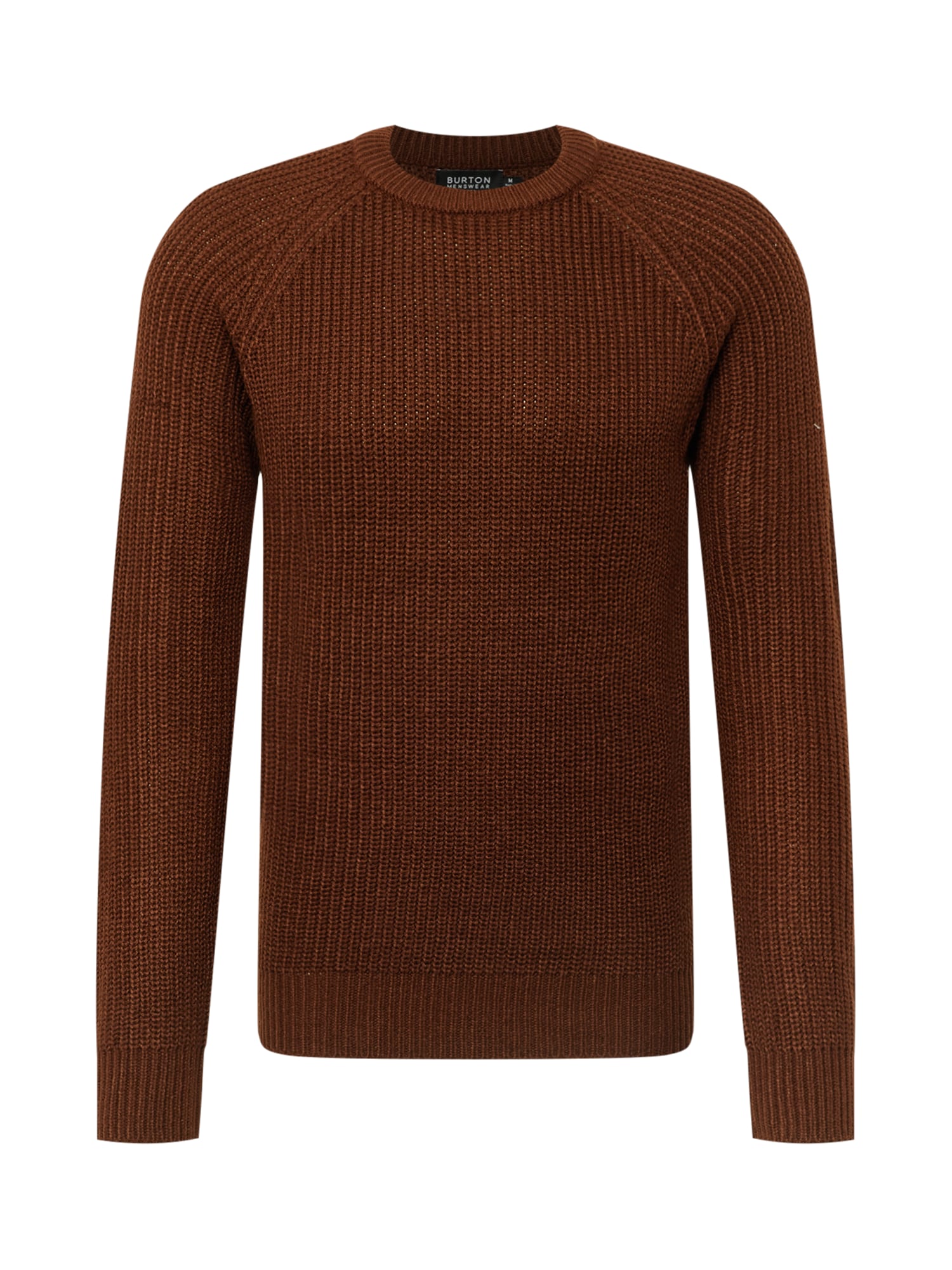 BURTON MENSWEAR LONDON Pulover 'Fisherman'  kostanj rjava