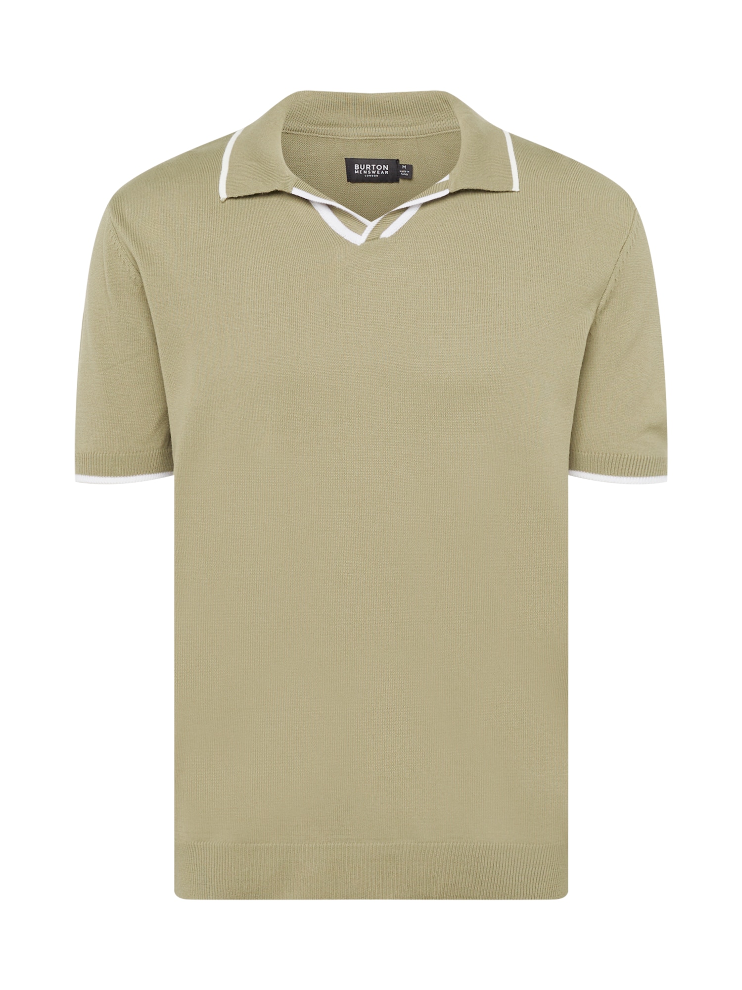 BURTON MENSWEAR LONDON Pulover  kaki / bela