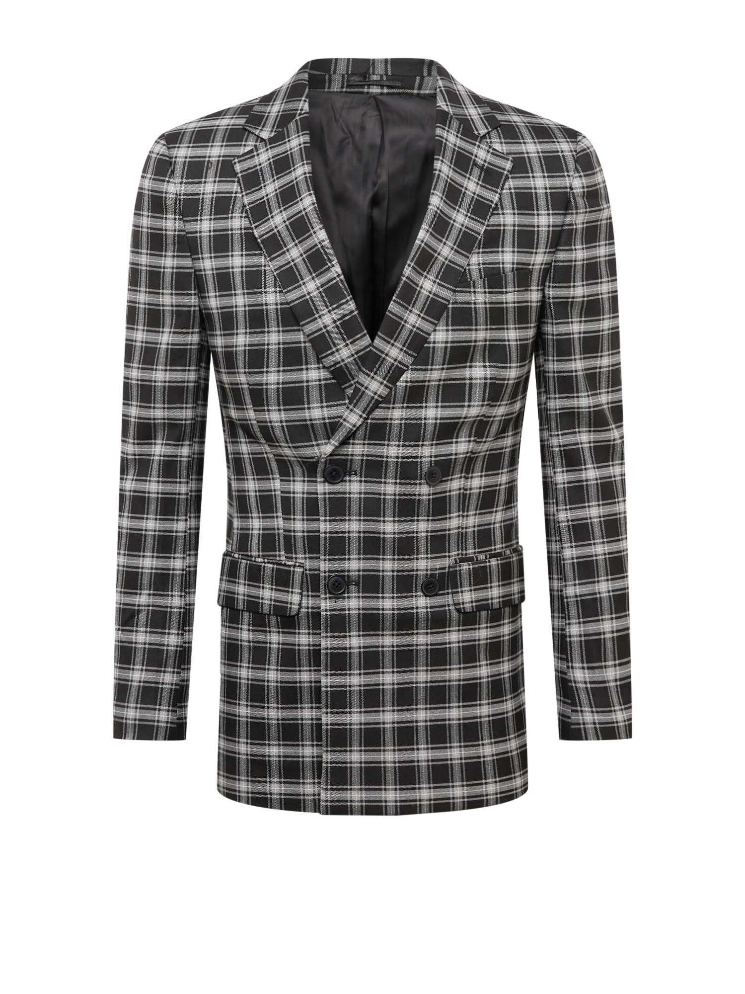 BURTON MENSWEAR LONDON Suknjič  mornarska / svetlo siva / bela