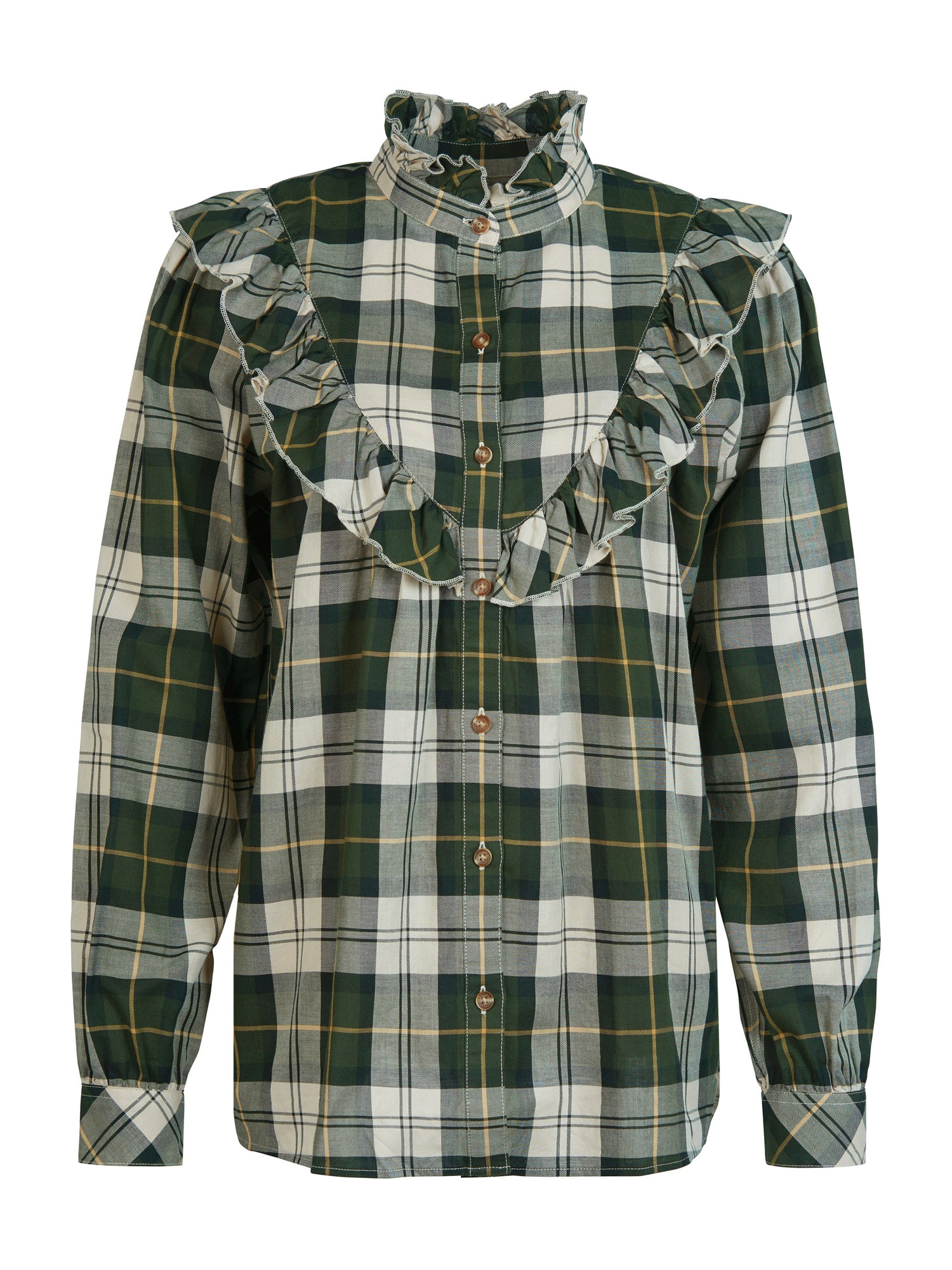 Barbour Bluza  kremna / rumena / jelka / temno zelena